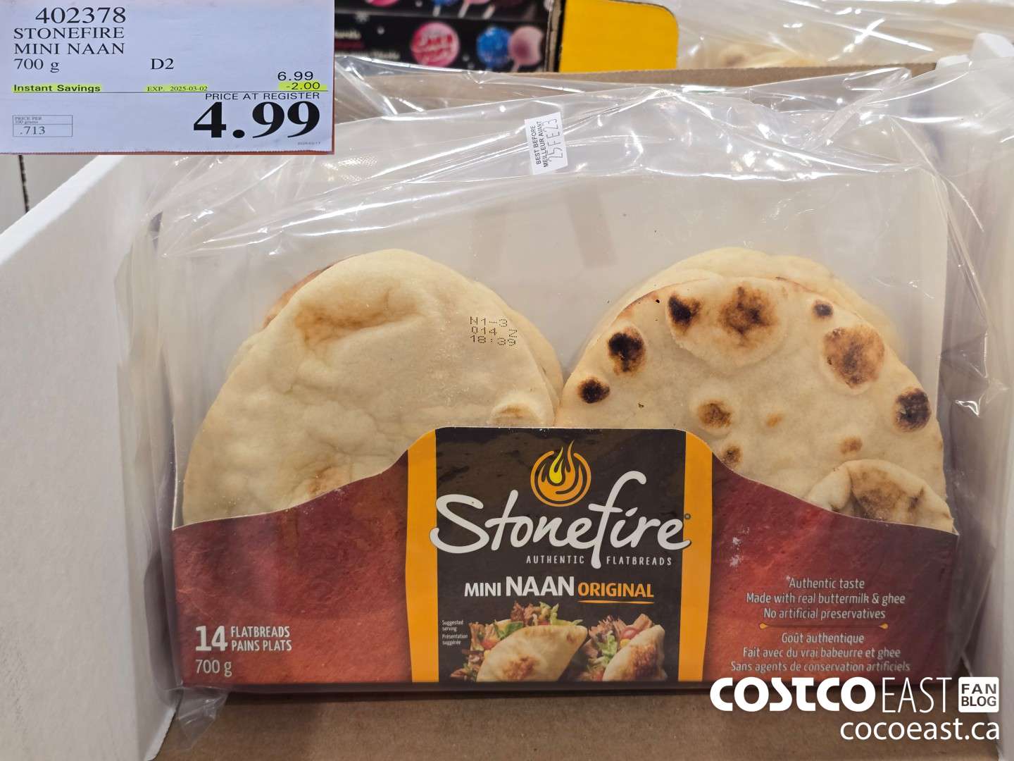 402378 STONEFIRE MINI NAAN 700 g ($2.00 INSTANT SAVINGS EXPIRES ON 2025-03-02) $4.99