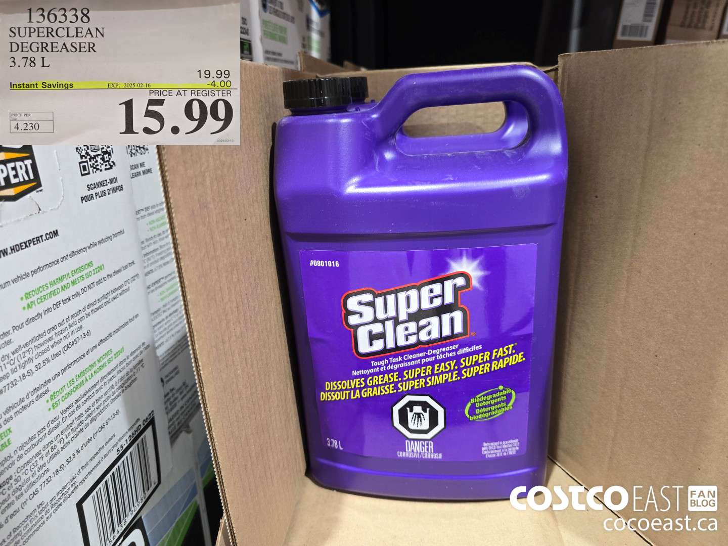 136338 SUPERCLEAN DEGREASER 3.78 L ($4.00 INSTANT SAVINGS EXPIRES ON 2025-02-16) $15.99