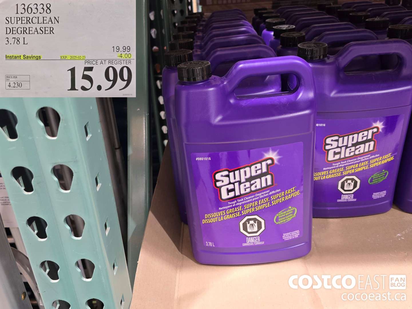 136338 SUPERCLEAN DEGREASER 3.78 L ($4.00 INSTANT SAVINGS EXPIRES ON 2025-02-23) $15.99