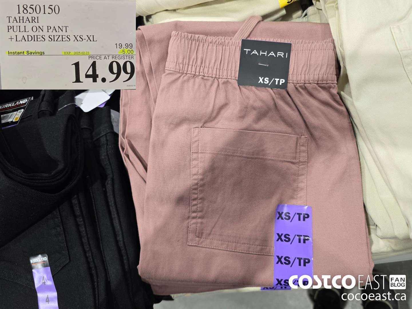 1850150 TAHARI PULL ON PANT +LADIES SIZES XS-XL ($5.00 INSTANT SAVINGS EXPIRES ON 2025-02-23) $14.99