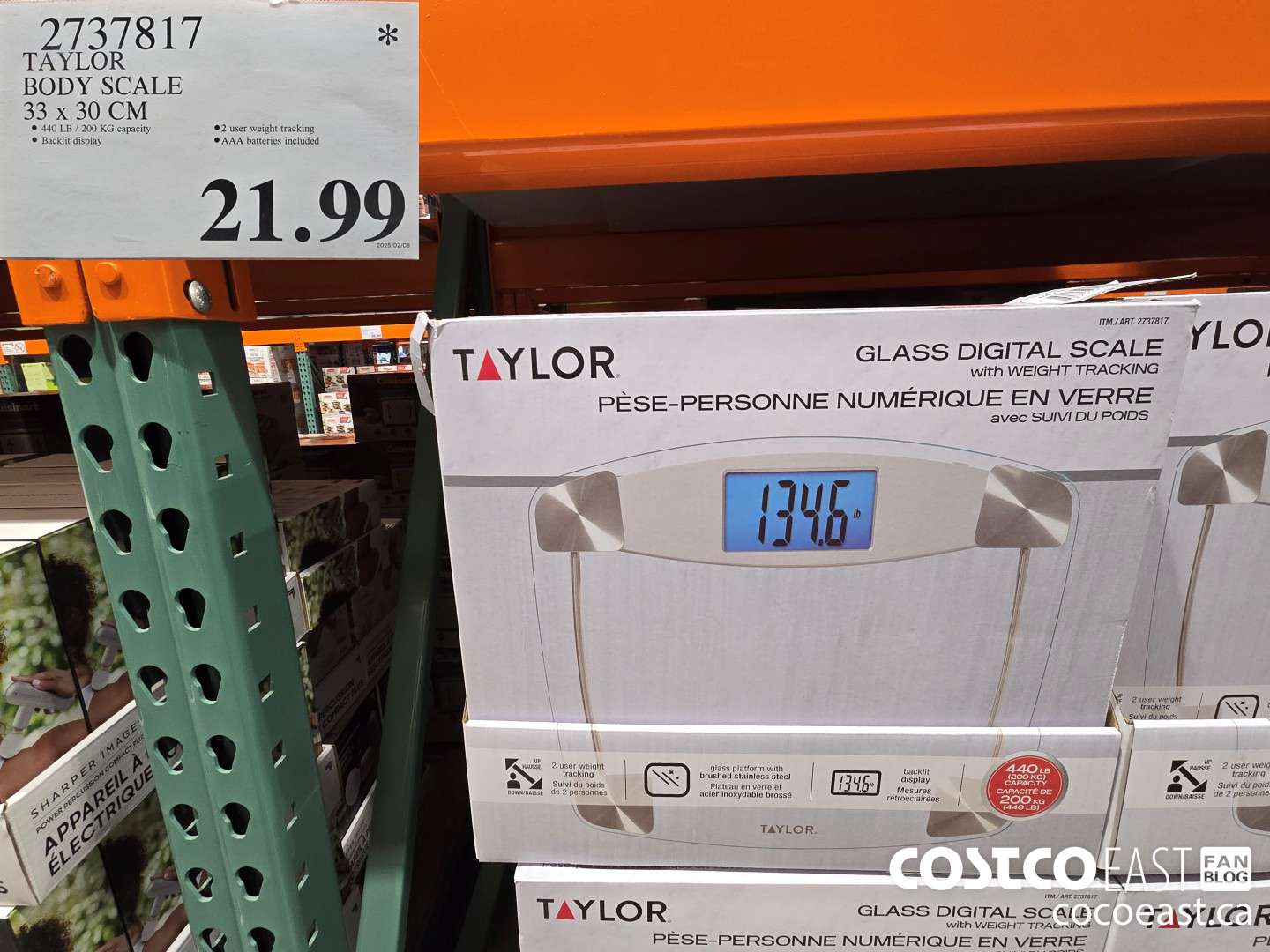 2737817 TAYLOR BODY SCALE 33 X 30 CM $21.99