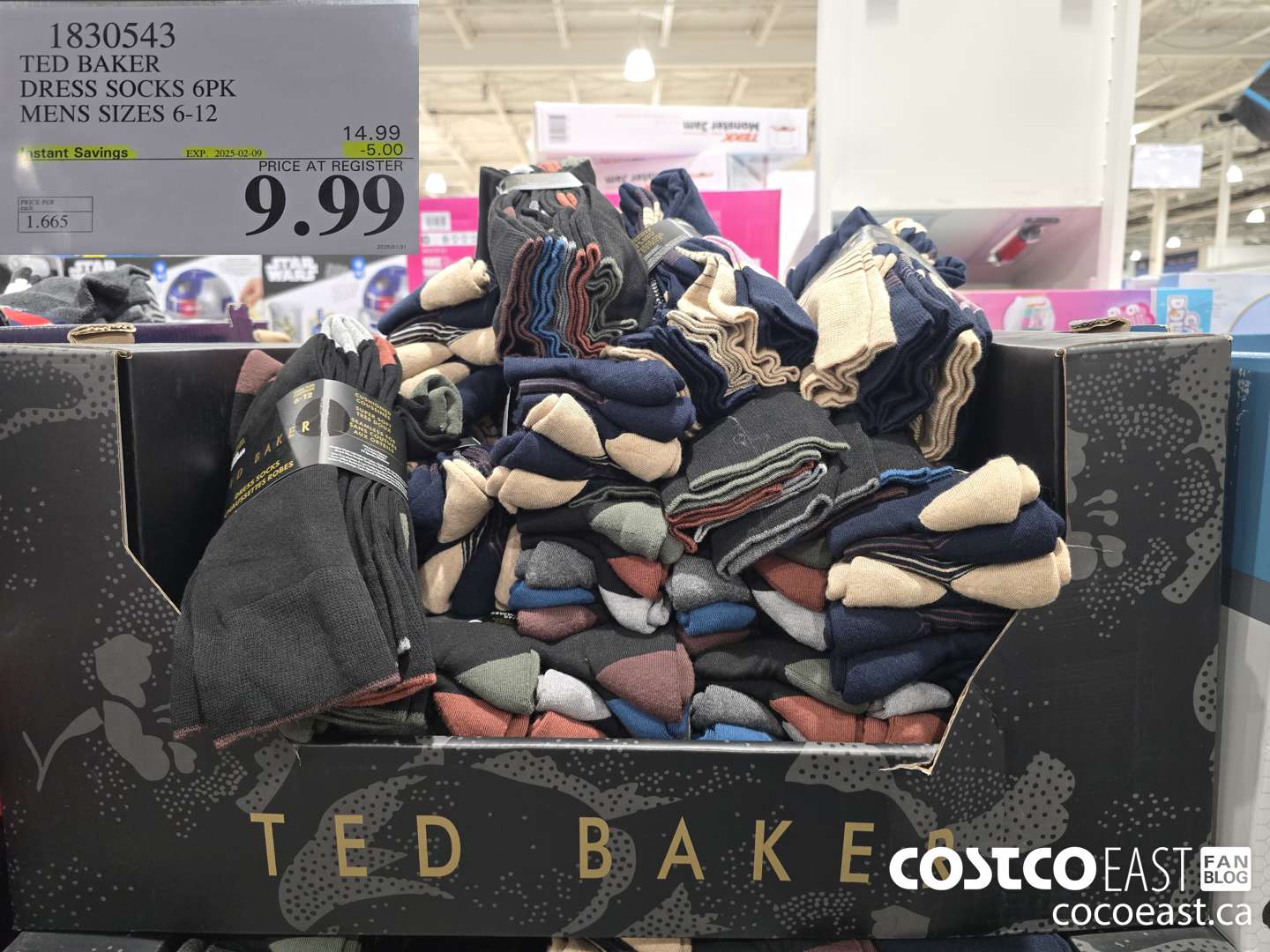 1830543 TED BAKER DRESS SOCKS 6PK MENS SIZES 6-12 ($5.00 INSTANT SAVINGS EXPIRES ON 2025-02-09) $9.99