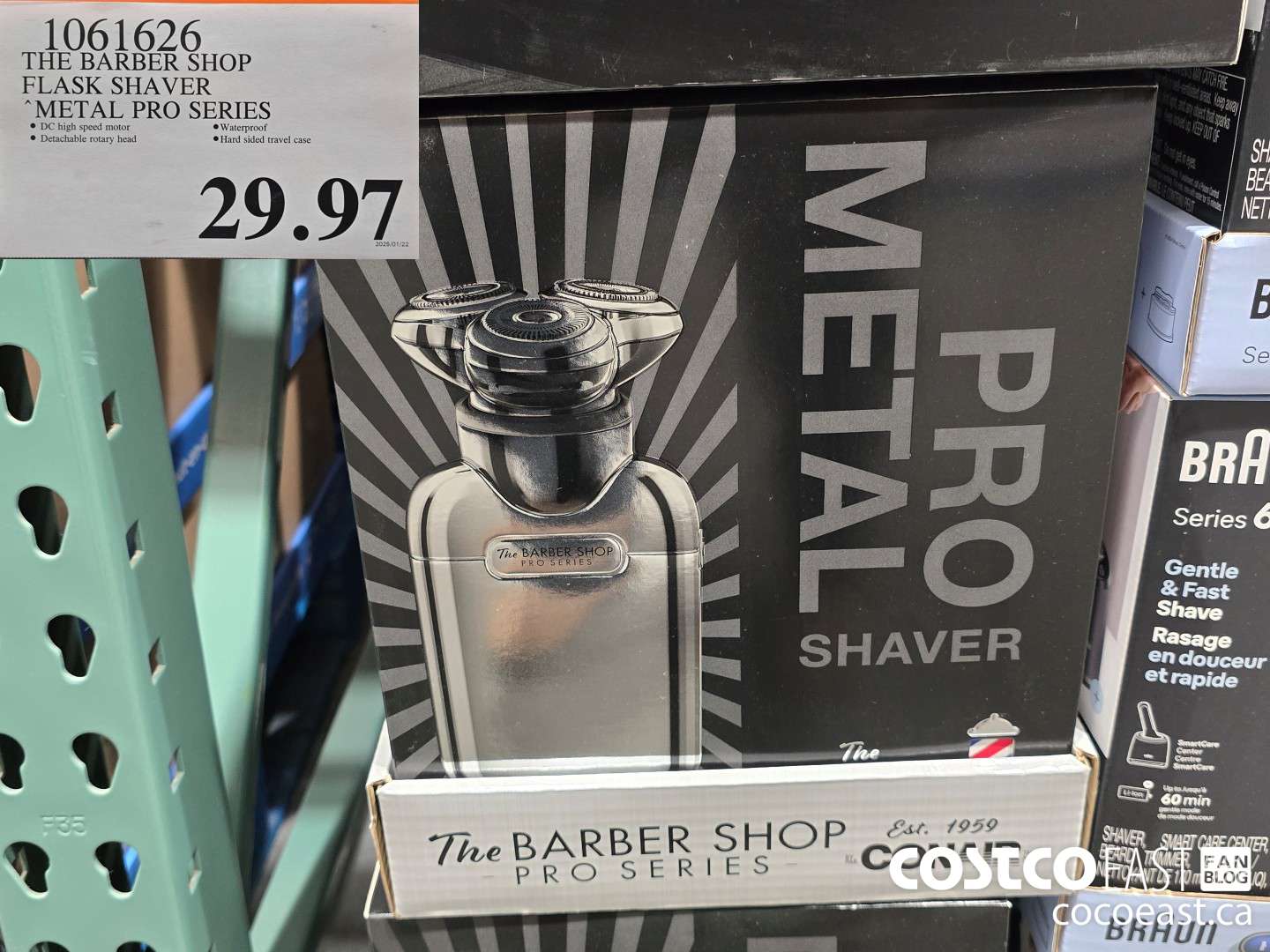 1061626 THE BARBER SHOP FLASK SHAVER METAL PRO SERIES $29.97