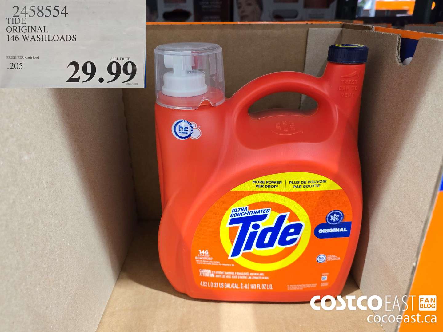 2458554 TIDE ORIGINAL 146 WASHLOADS $29.99