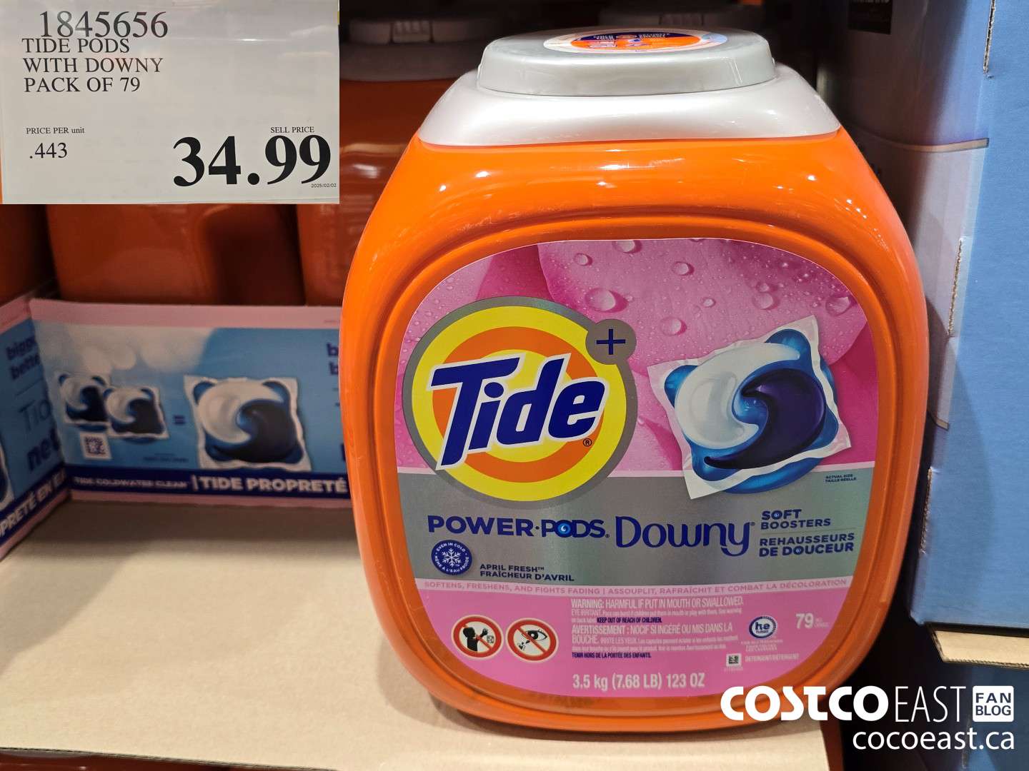 1845656 TIDE PODS WITH DOWNY PACK OF 79 $34.99
