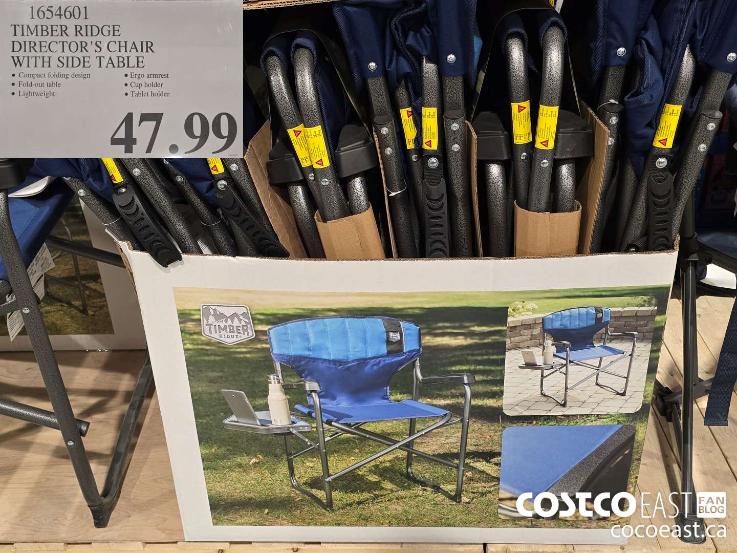 1654601 TIMBER RIDGE DIRECTOR'S CHAIR WITH SIDE TABLE $47.99