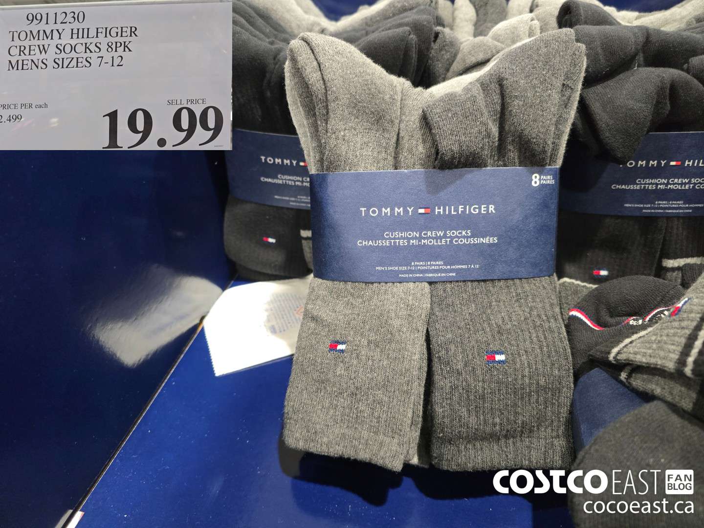 9911230 TOMMY HILFIGER CREW SOCK 8PK MENS SIZES 7-12 $19.99