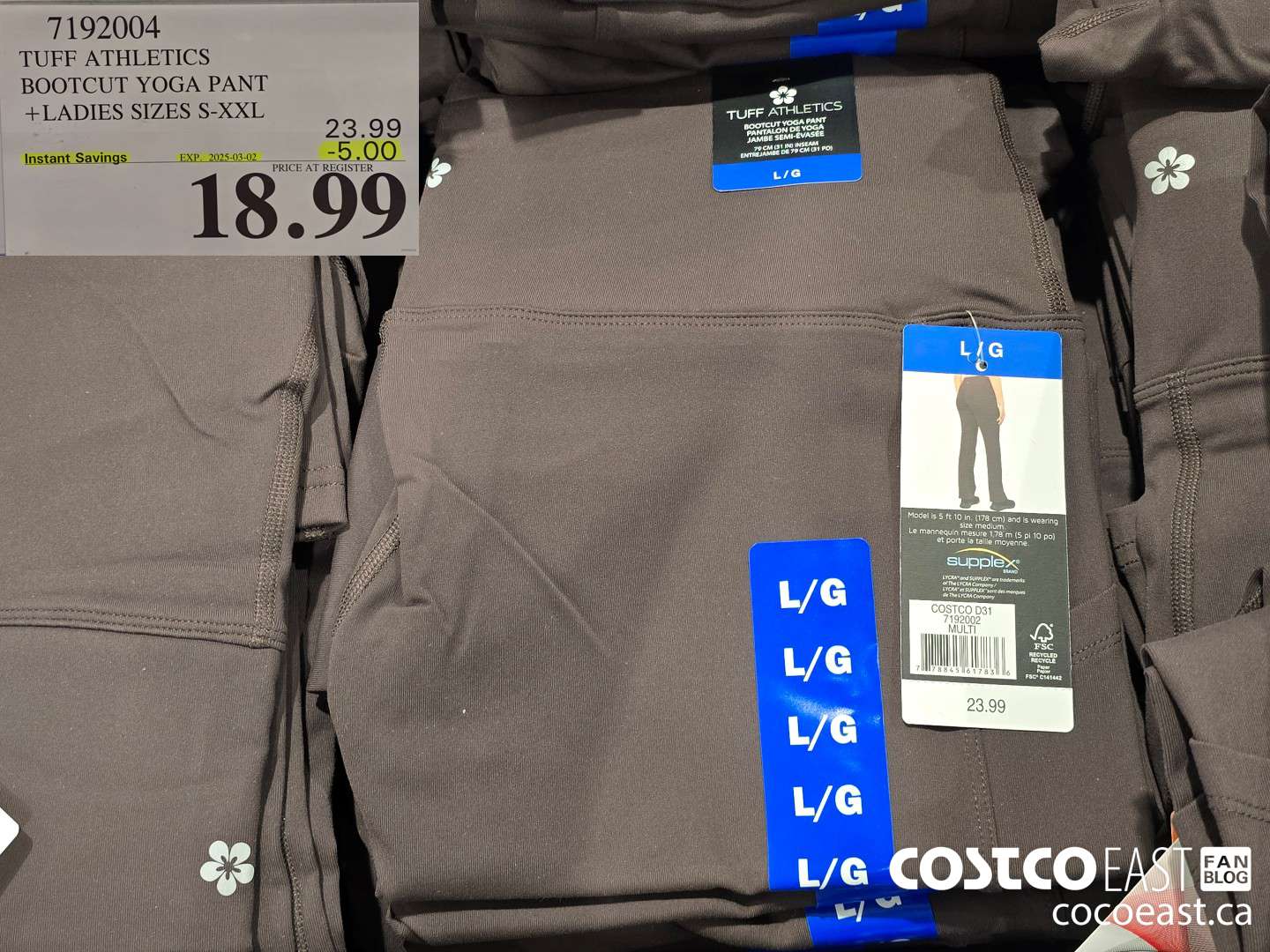 7192004 TUFF ATHLETICS BOOTCUT YOGA PANT +LADIES SIZES S-XXL ($5.00 INSTANT SAVINGS EXPIRES ON 2025-03-02) $18.99