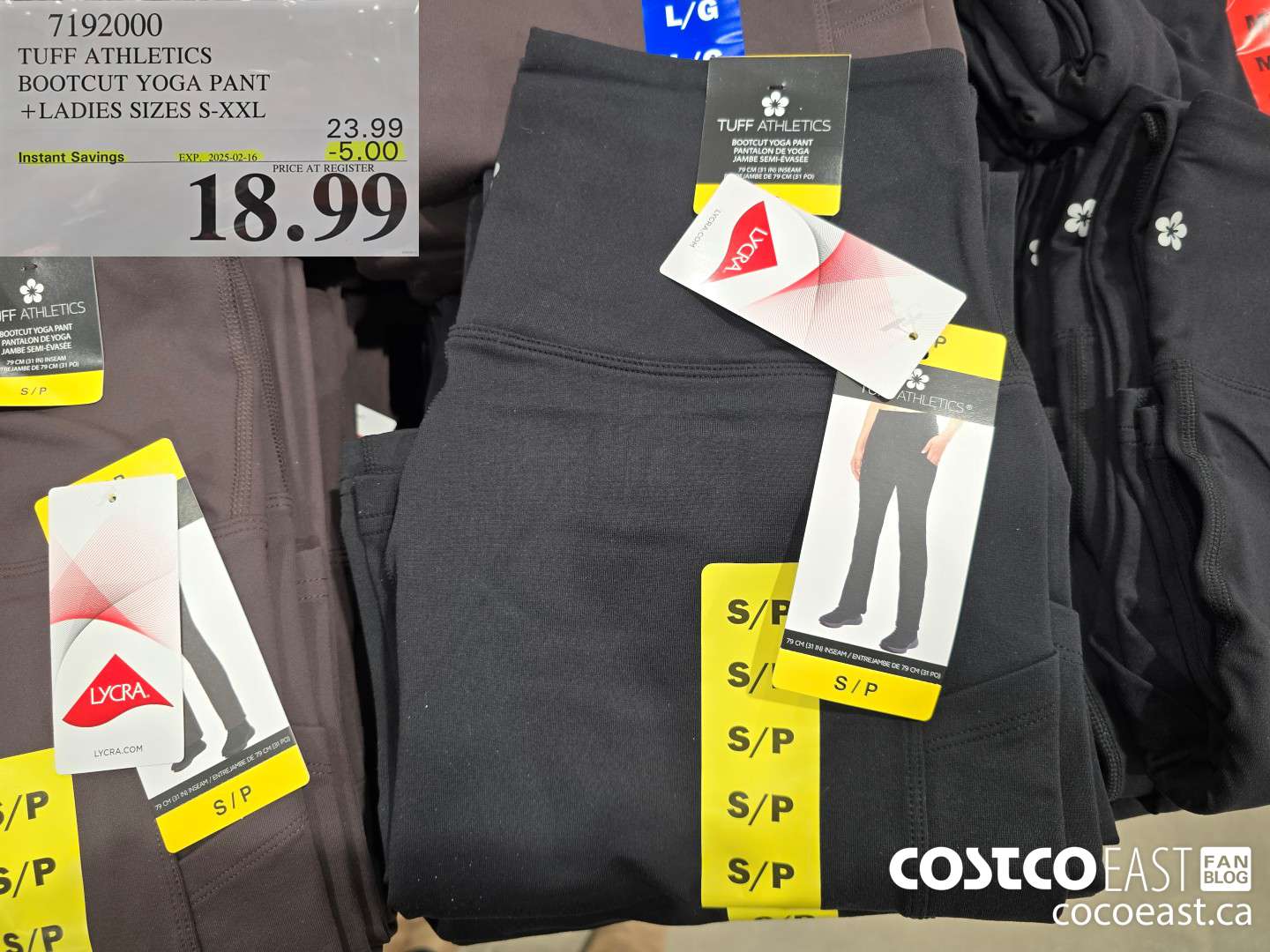 7192000 TUFF ATHLETICS BOOTCUT YOGA PANT + LADIES SIZES S-XXL ($5.00 INSTANT SAVINGS EXPIRES ON 2025-02-16) $18.99