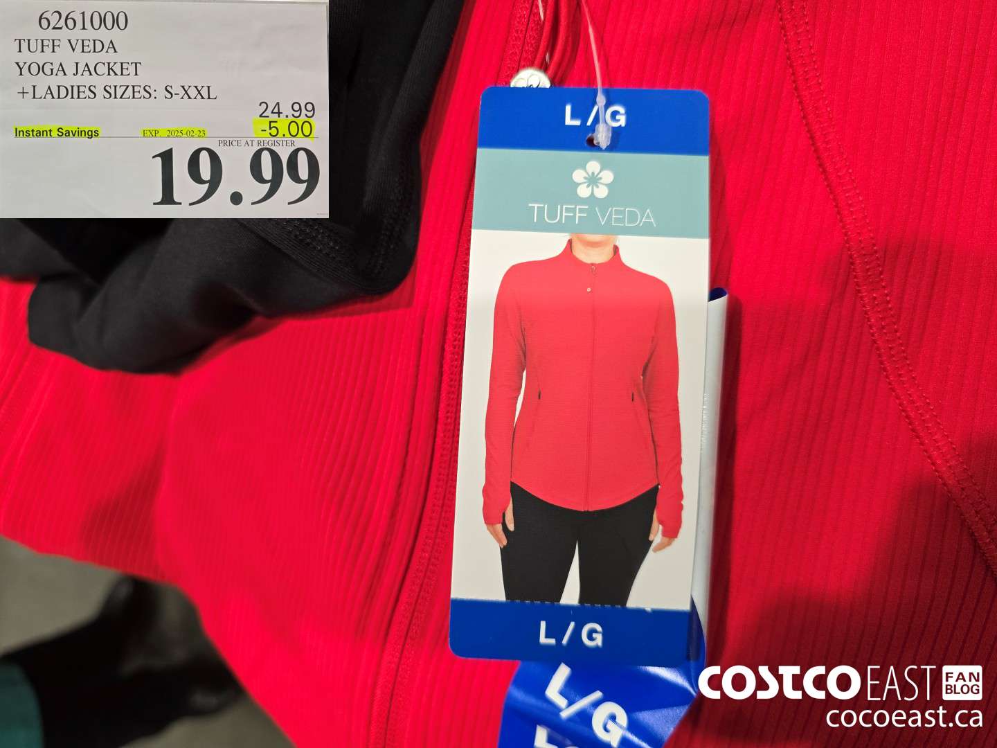 6261000 TUFF VEDA YOGA JACKET + LADIES SIZES: S-XXL ($5.00 INSTANT SAVINGS EXPIRES ON 2025-02-23) $19.99