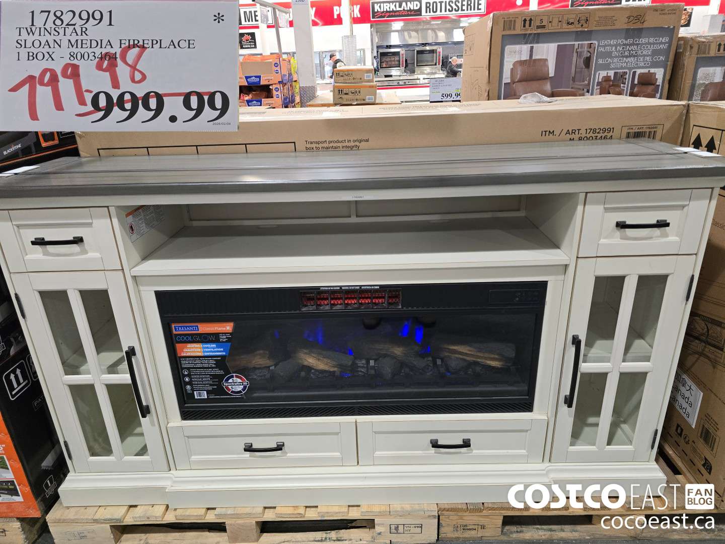 1782991 TWINSTAR SLOAN MEDIA FIREPLACE 1 BOX - 8003464 $799.98