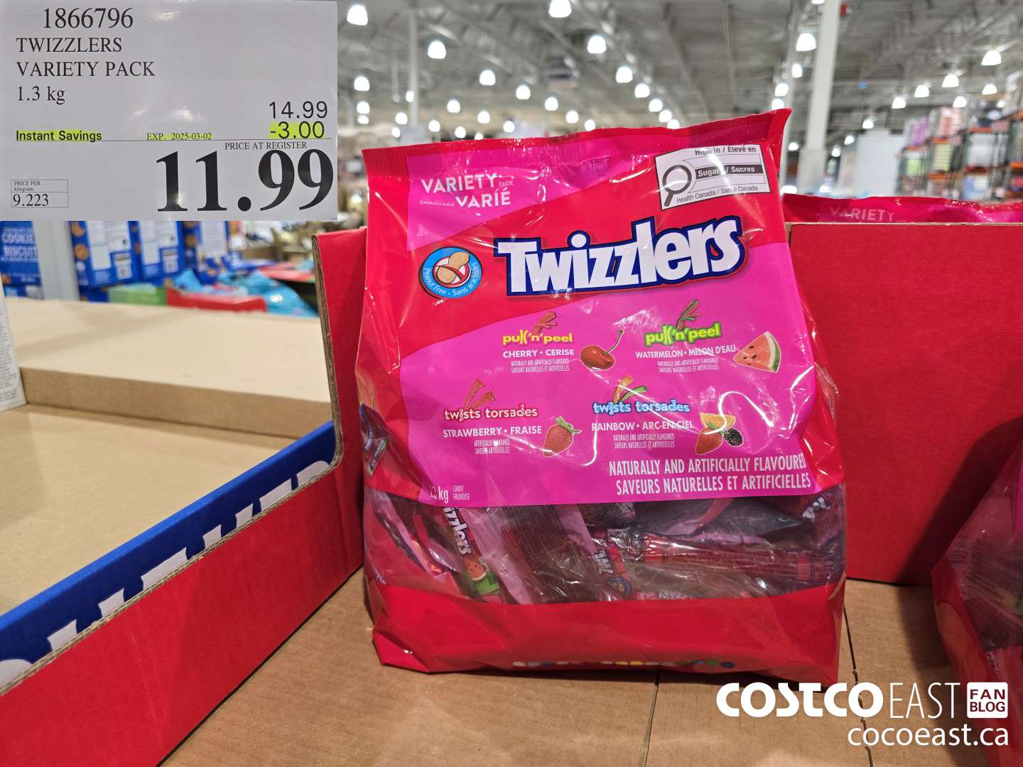 1866796 TWIZZLERS VARIETY PACK 1.3 KG ($3.00 INSTANT SAVINGS EXPIRES ON 2025-03-02) $11.99