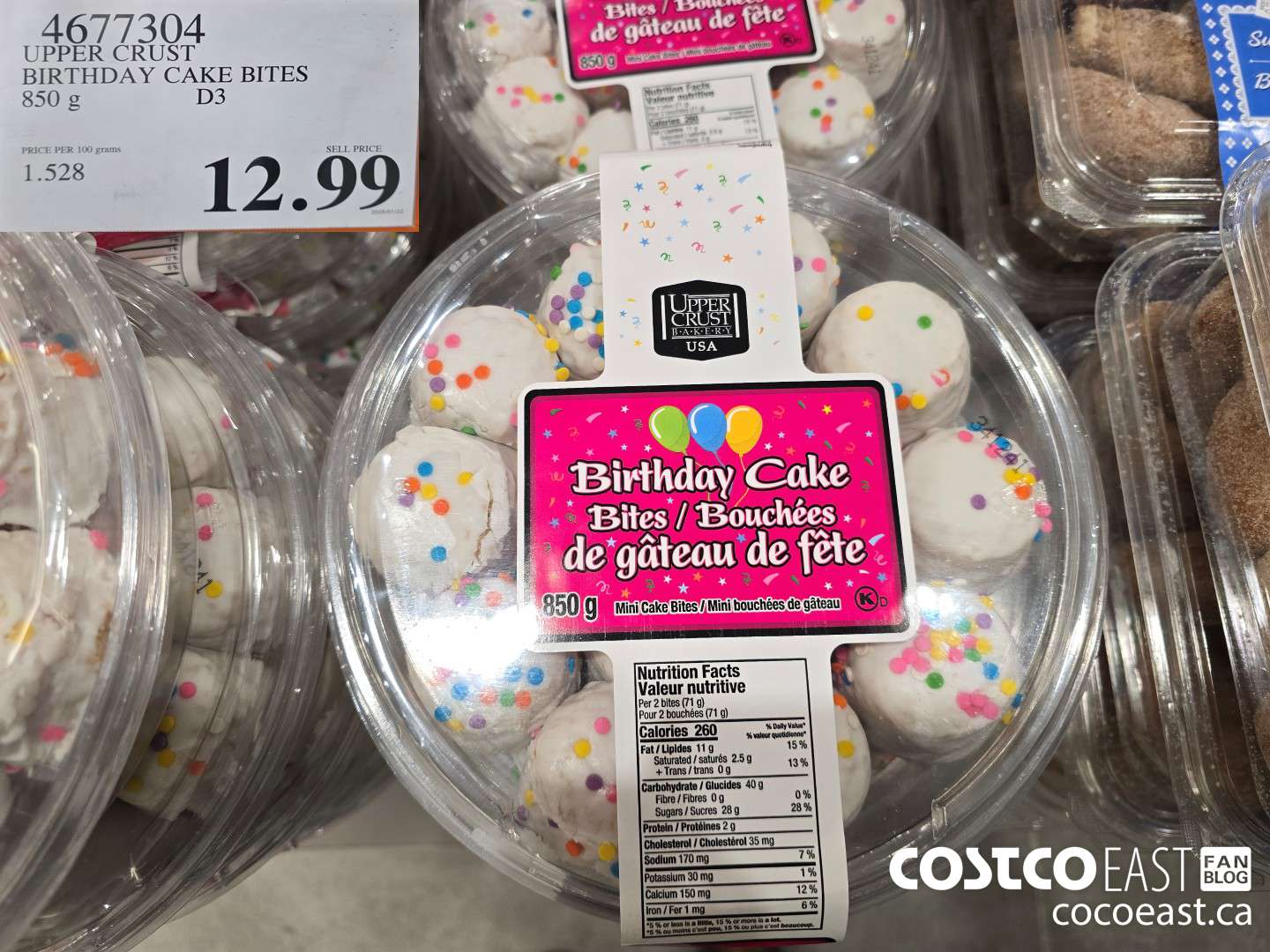 4677304 UPPER CRUST BIRTHDAY CAKE BITES 850 g $12.99