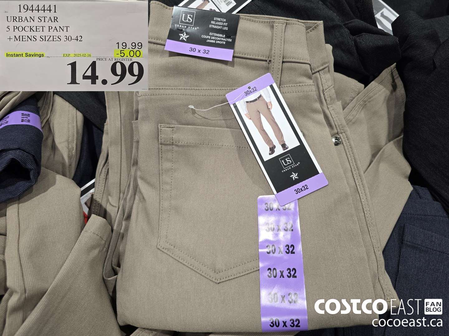 1944441 URBAN STAR 5 POCKET PANT +MENS SIZES 30-42 ($5.00 INSTANT SAVINGS EXPIRES ON 2025-02-16) $14.99