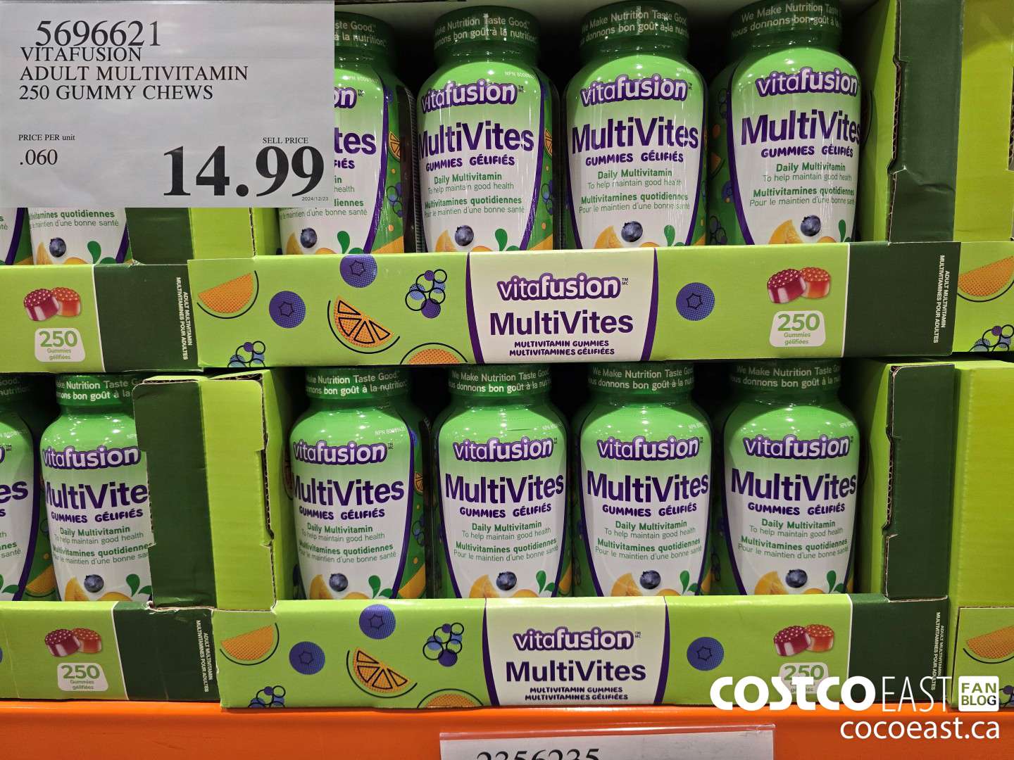 5696621 VITAFUSION ADULT MULTIVITAMIN 250 GUMMY CHEWS $14.99