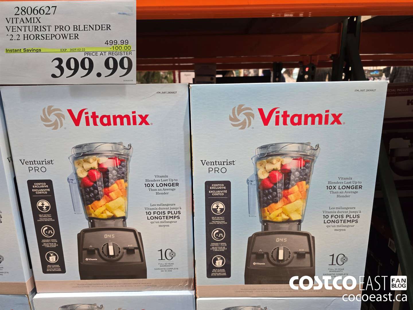 2806627 VITAMIX VENTURIST PRO BLENDER 2.2 HORSEPOWER ($100.00 INSTANT SAVINGS EXPIRES ON 2025-02-22) $399.99