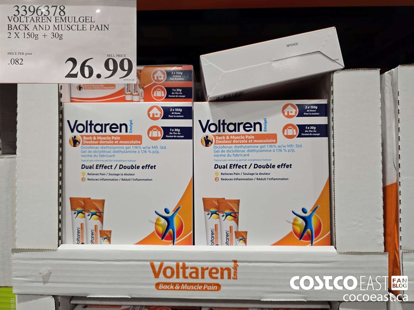 3396378 VOLTAREN EMUGEL BACK AND MUSCLE PAIN 2 X 150G + 30G $26.99