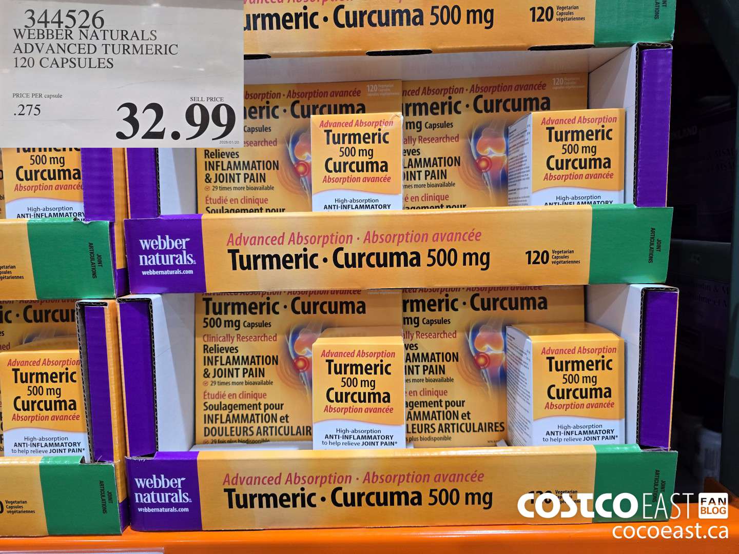 344526 WEBBER NATURALS ADVANCED TURMERIC 120 CAPSULES $32.99