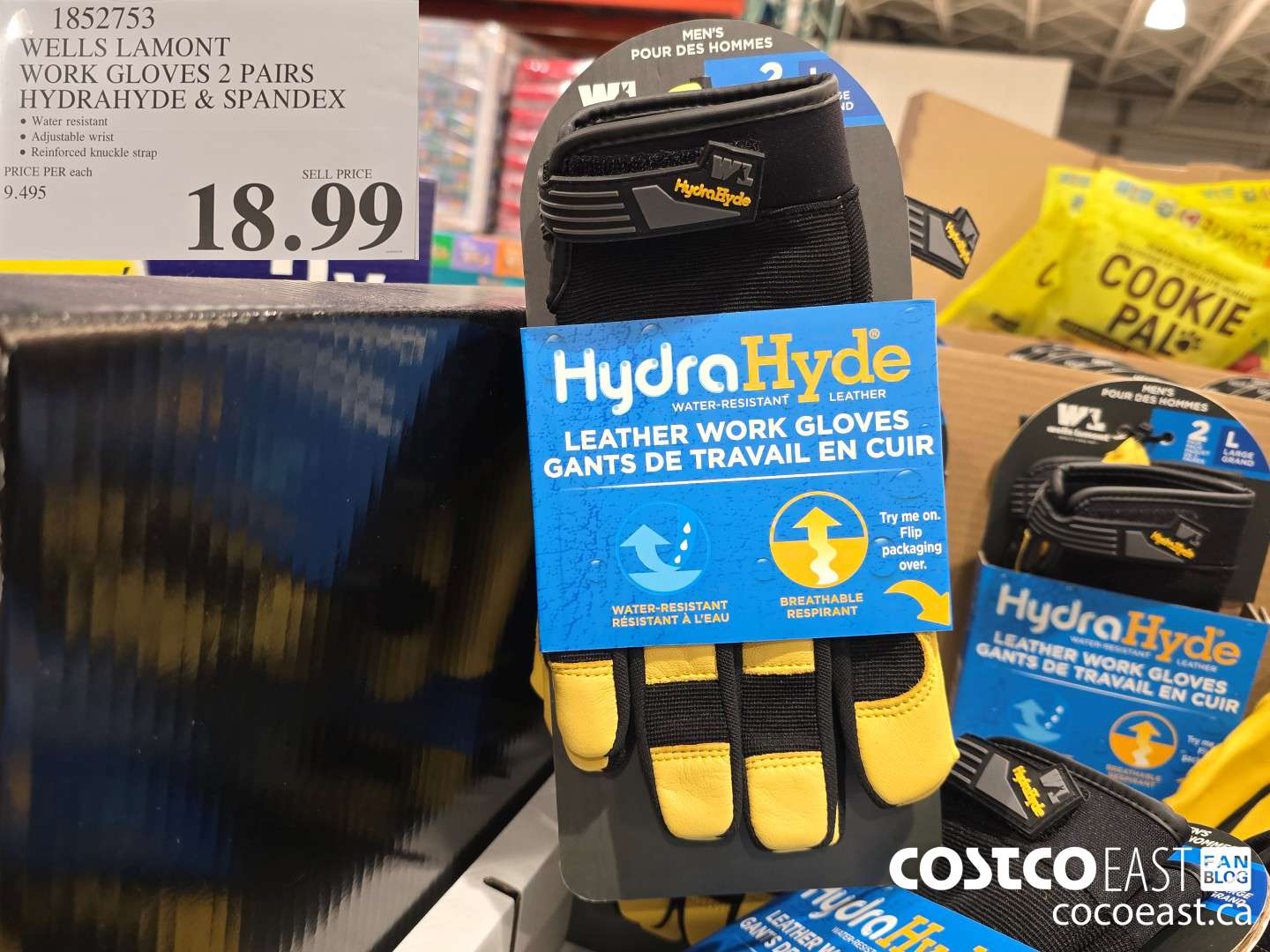 1852753 WELLS LAMONT WORK GLOVES 2 PAIRS HYDRAHYDE & SPANDEX $18.99