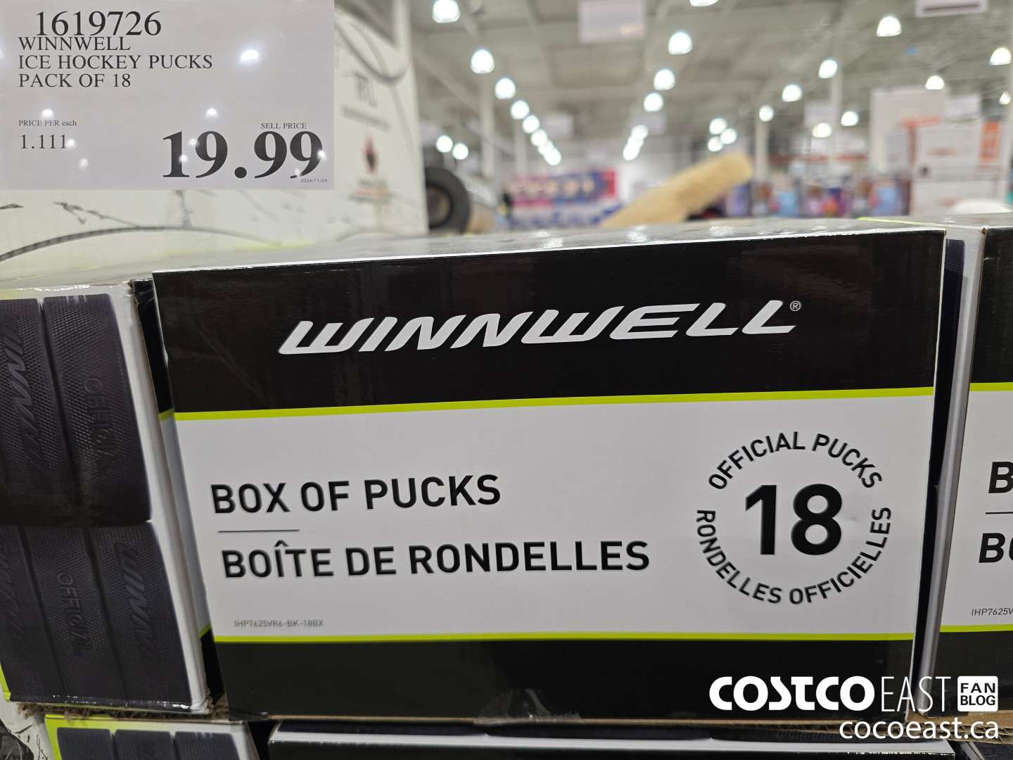 1619726 WINNWELL ICE HOCKEY PUCKS PACK OF 18 $19.99