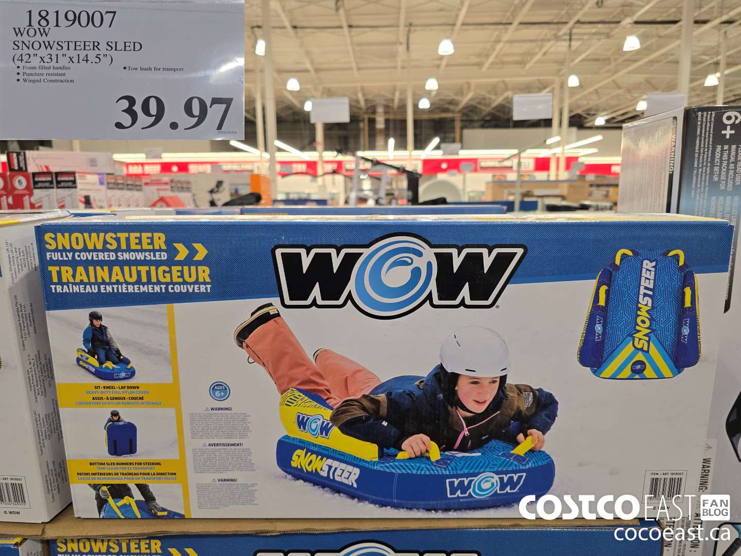 1819007 WOW SNOWSTEER SLED (42