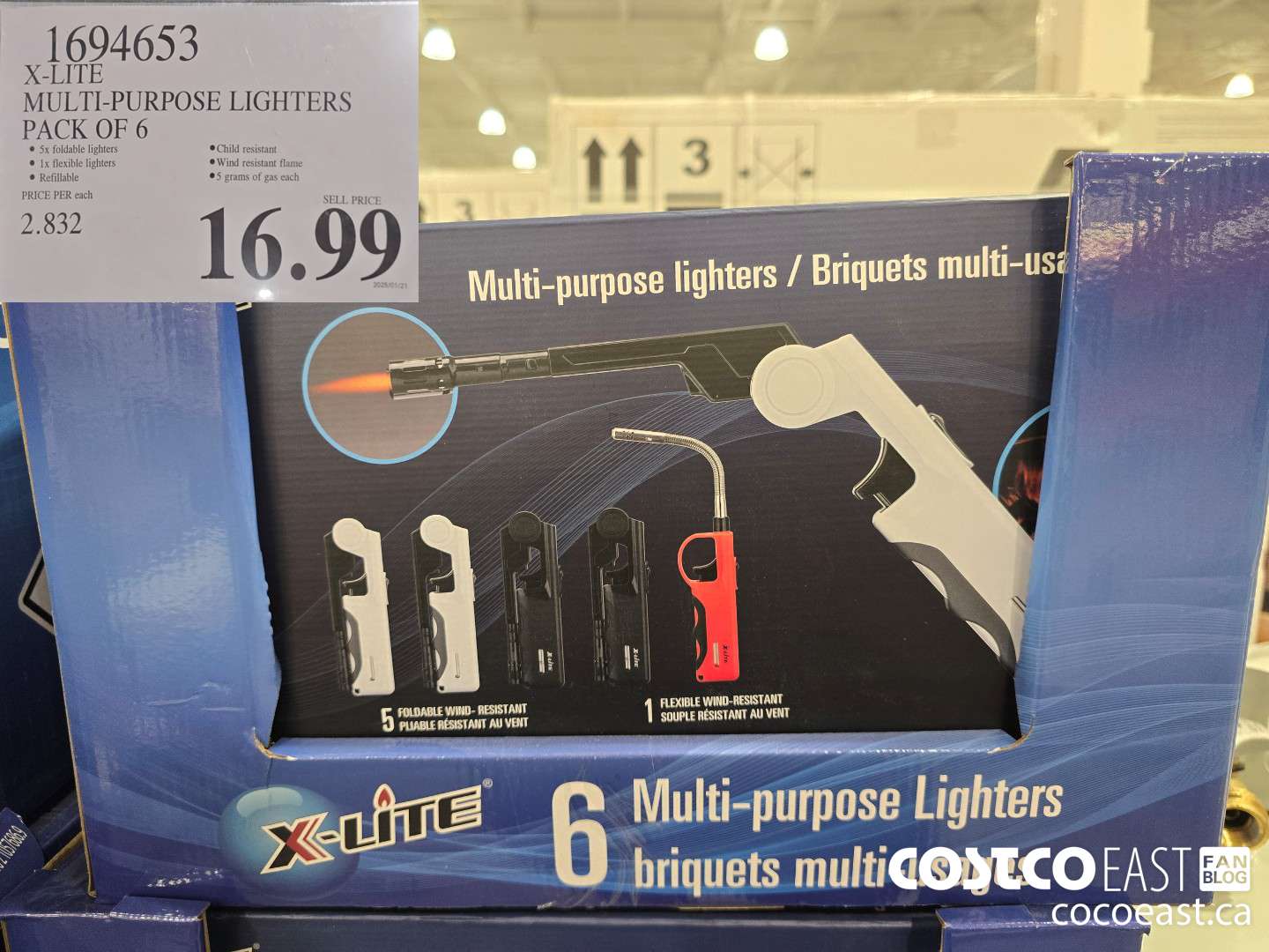 1694653 X-LITE MULTI-PURPOSE LIGHTERS PACK OF 6 $16.99