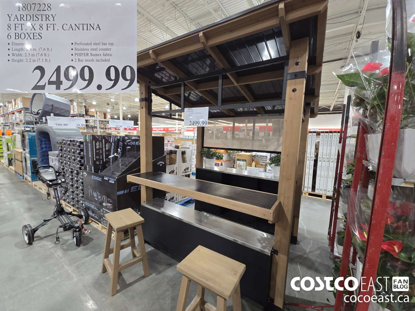 1807228 YARDISTRY 8 FT. X 8 FT. CANTINA 6 BOXES $2499.99