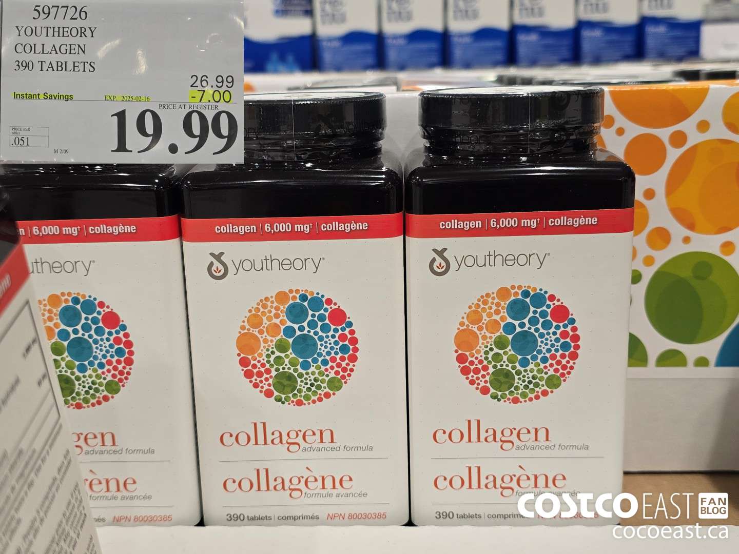 597726 YOUTHEORY COLLAGEN 390 TABLETS ($7.00 INSTANT SAVINGS EXPIRES ON 2025-02-16) $19.99