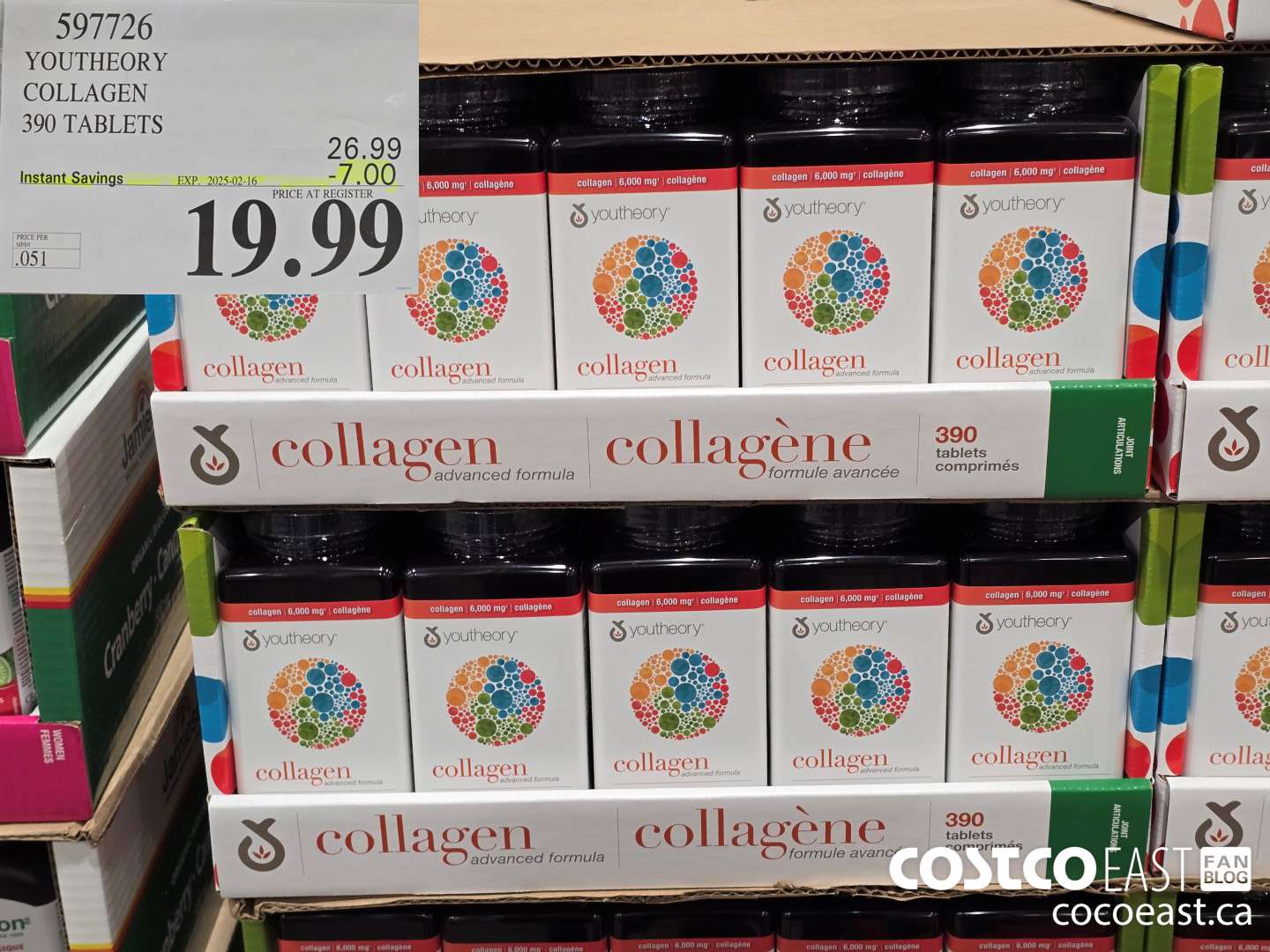 597726 YOUTHEORY COLLAGEN 390 TABLETS ($7.00 INSTANT SAVINGS EXPIRES ON 2025-02-16) $19.99