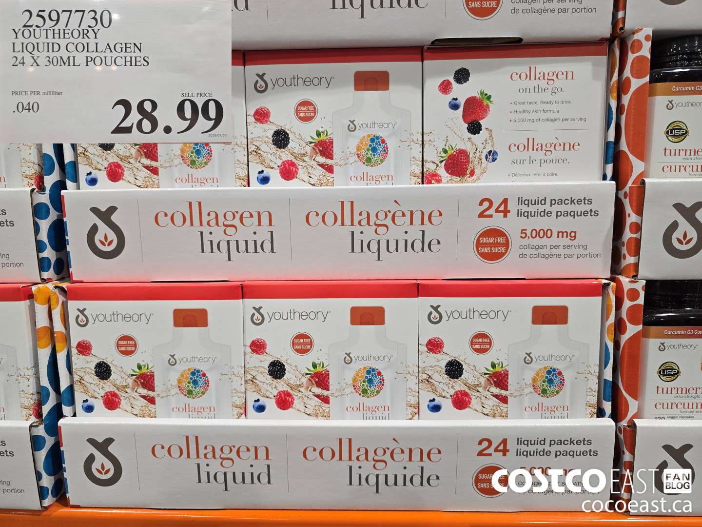 2597730 YOUTHEORY LIQUID COLLAGEN 24 X 30ML POUCHES $28.99