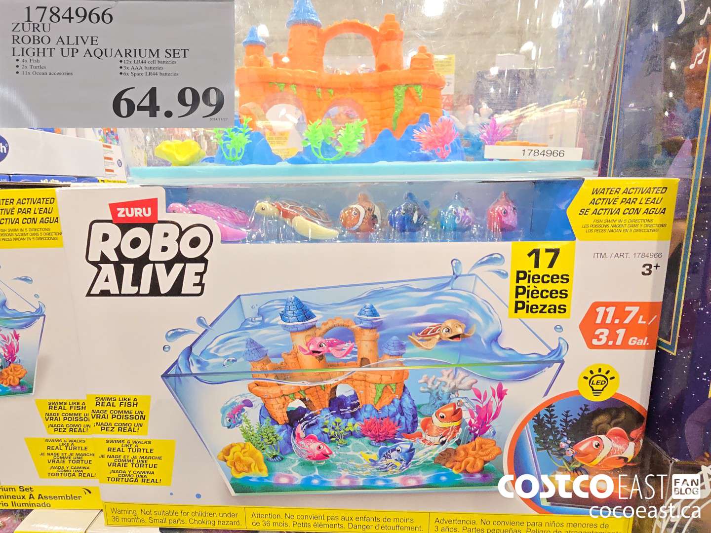 1784966 ZURU ROBO ALIVE LIGHT UP AQUARIUM SET $64.99