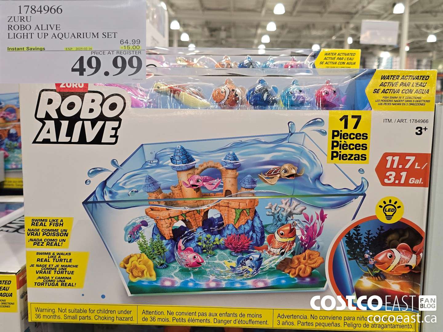 1784966 ZURU ROBO ALIVE LIGHT UP AQUARIUM SET ($15.00 INSTANT SAVINGS EXPIRES ON 2025-02-16) $49.99