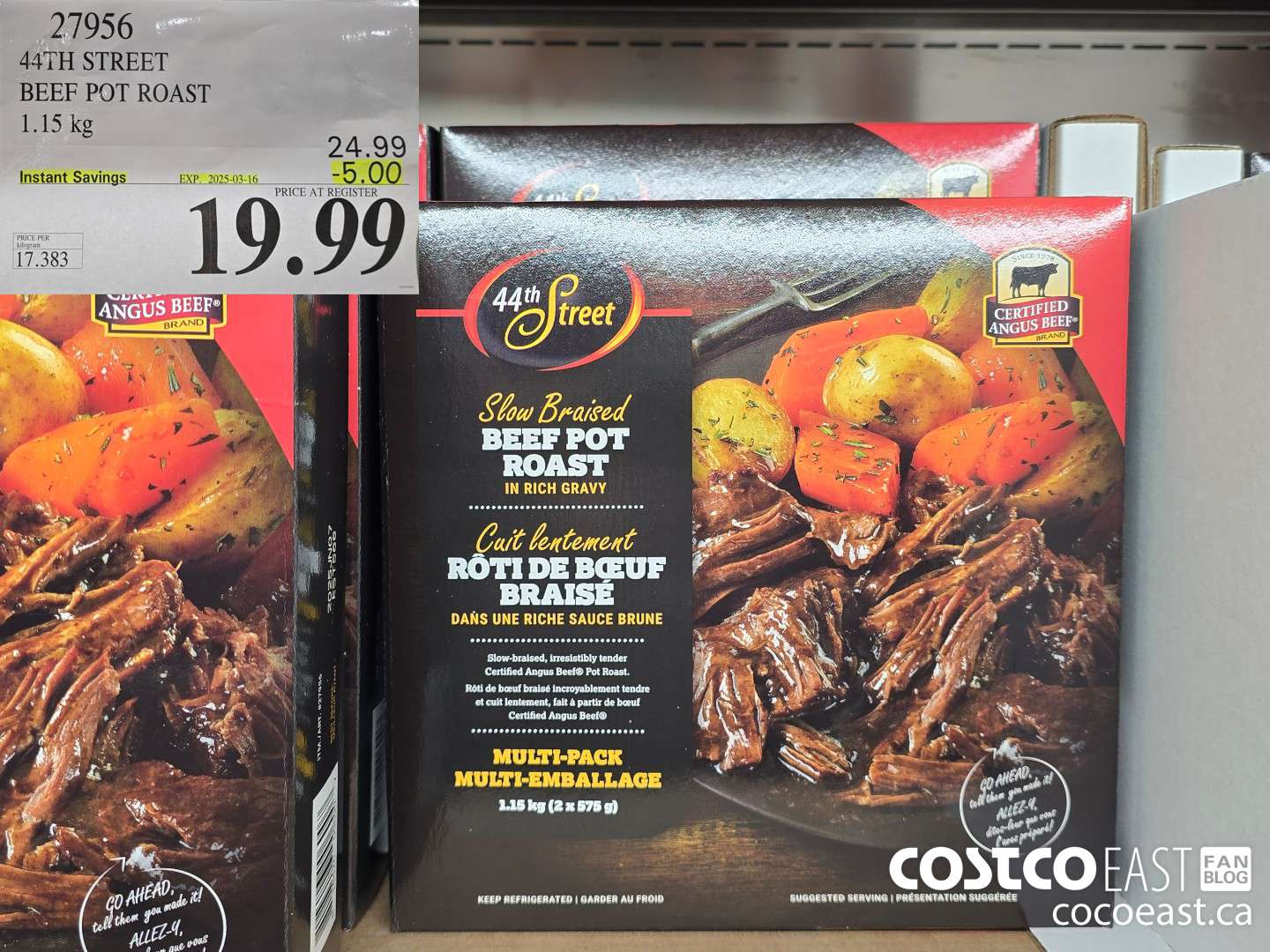 27956 44TH STREET BEEF POT ROAST 1.15 KG ($5.00 INSTANT SAVINGS EXPIRES ON 2025-03-16) $19.99