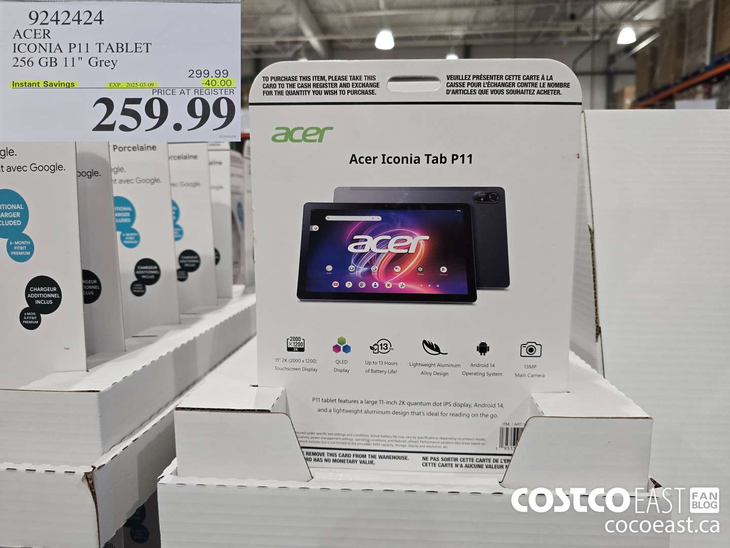 9242424 ACER ICONIA p11 TABLET 256GB 11