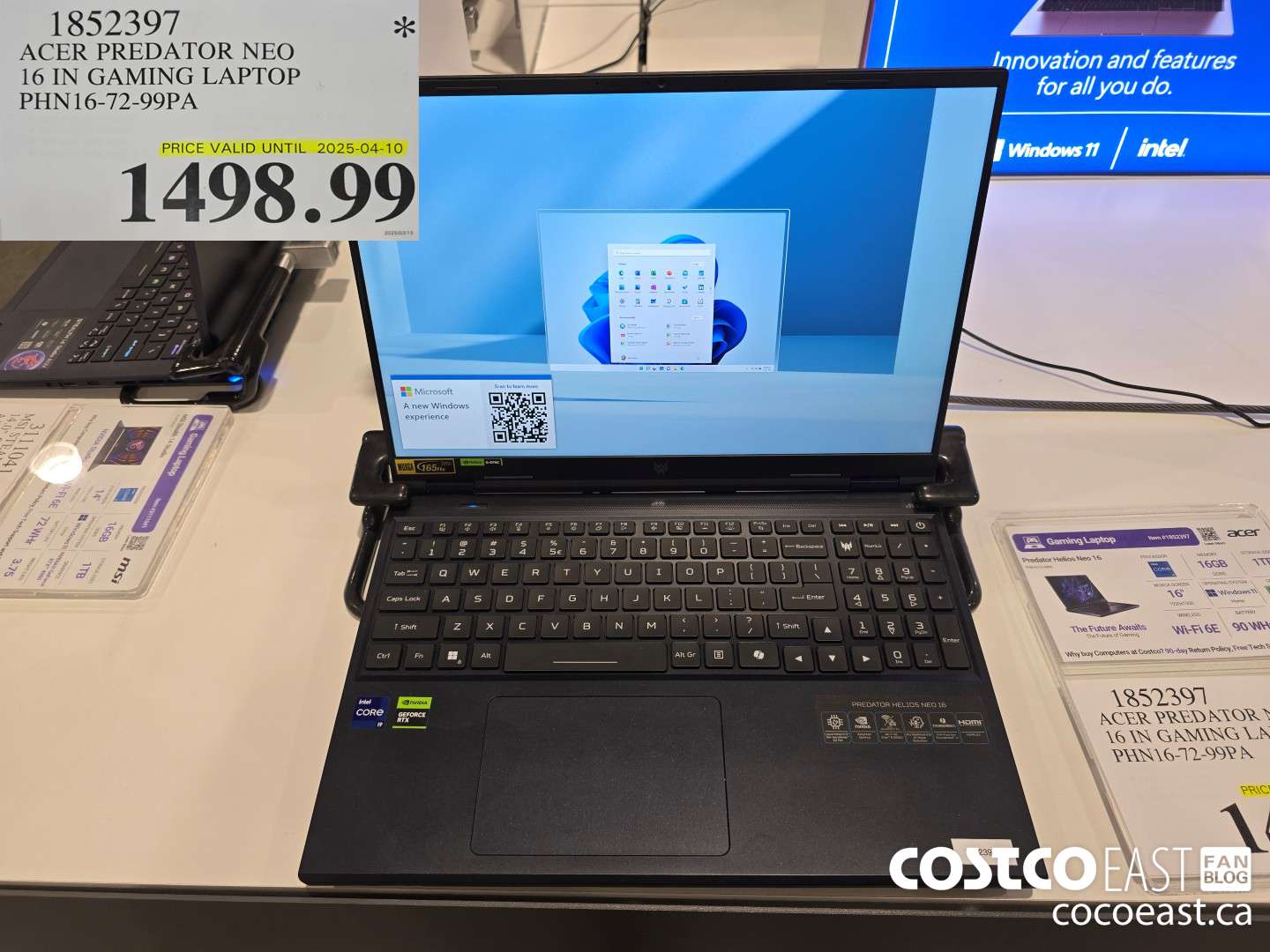 1852397 ACER PREDATOR NEO 16 IN GAMING LAPTOP PHN16-72-99PA $1498.99