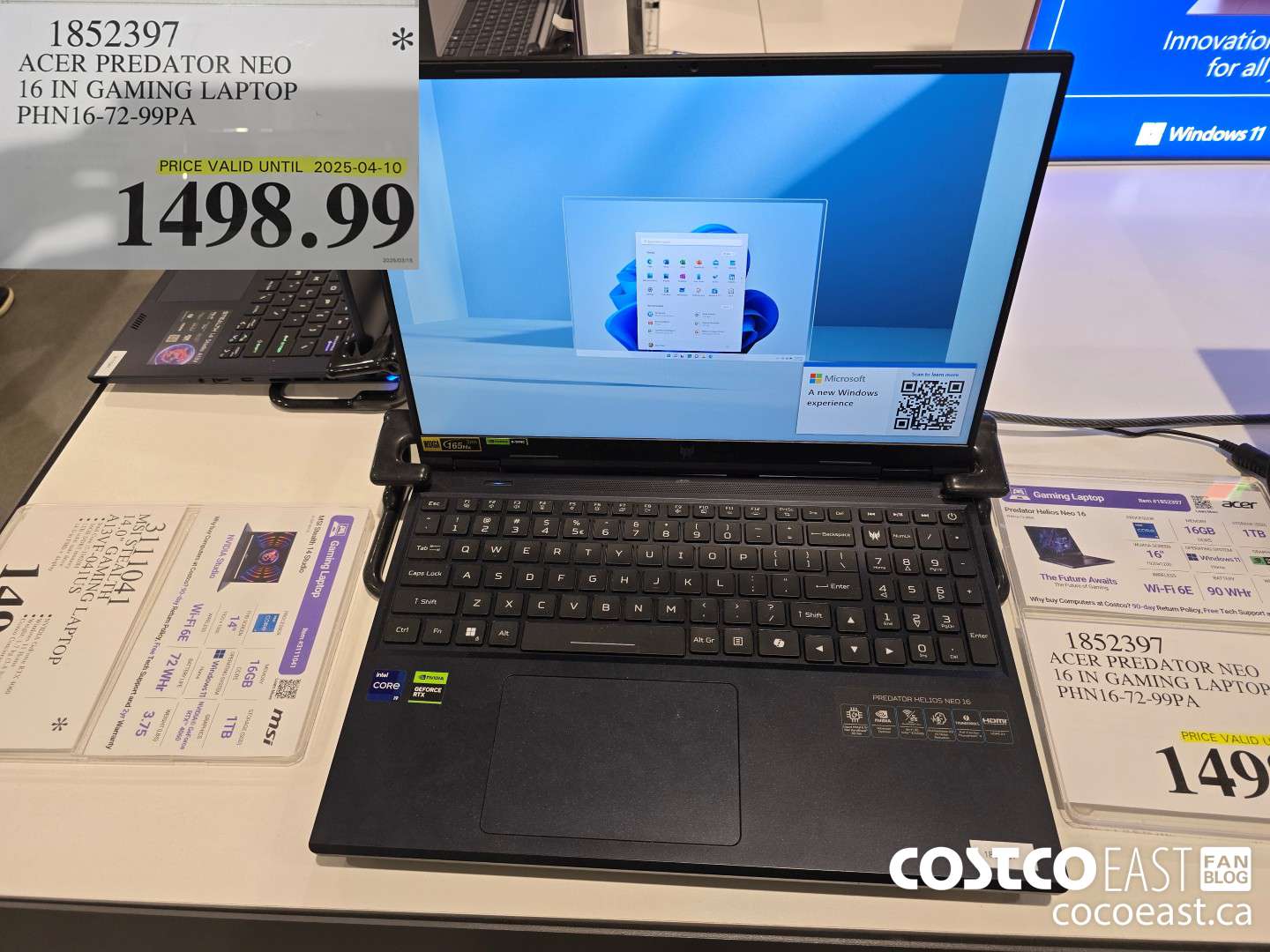 1852397 ACER PREDATOR NEO 16 IN GAMING LAPTOP PHN16-72-99PA $1498.99