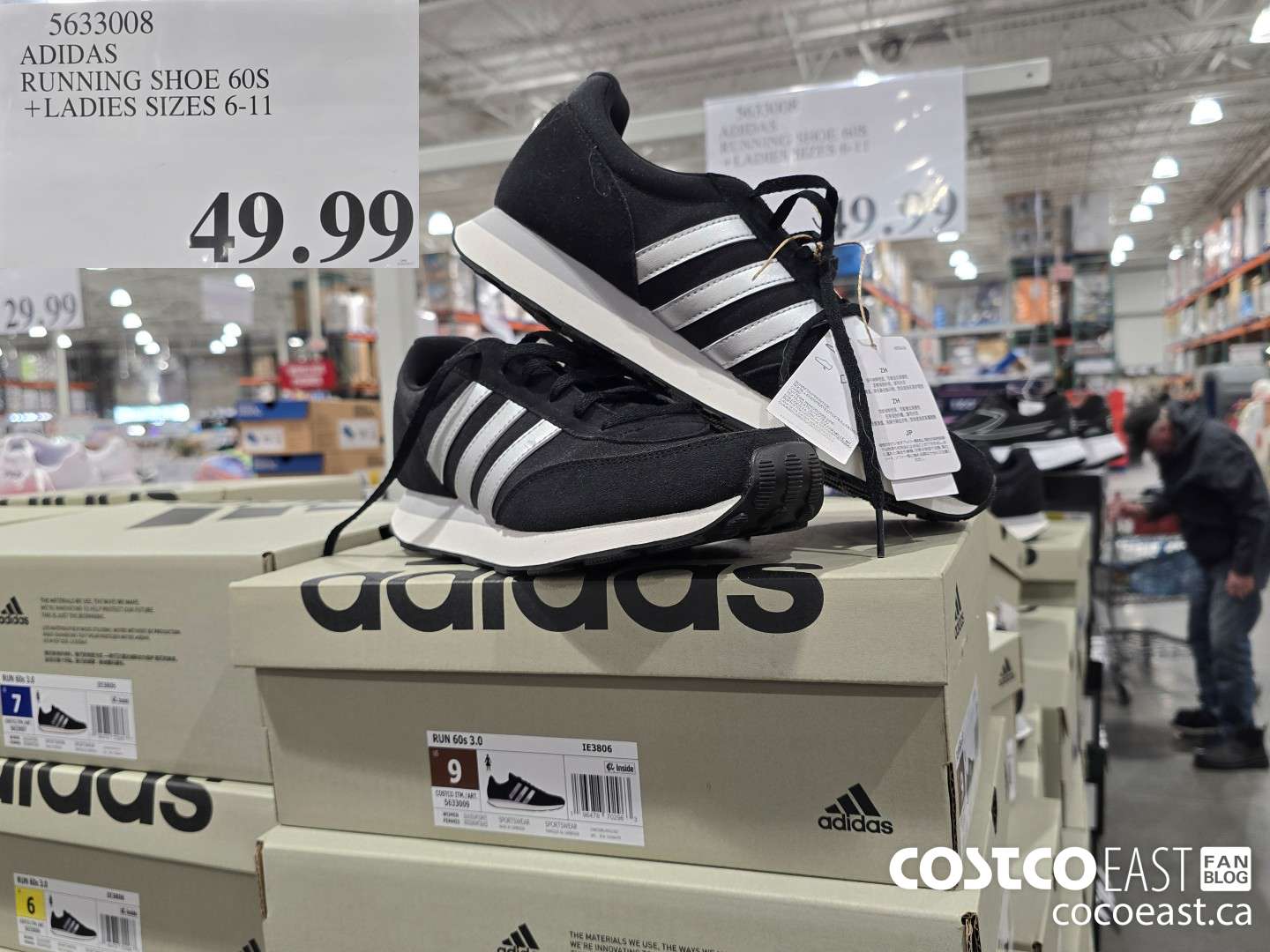 5633008 ADIDAS RUNNING SHOE 608 +LADIES SIZES 6-11 $49.99