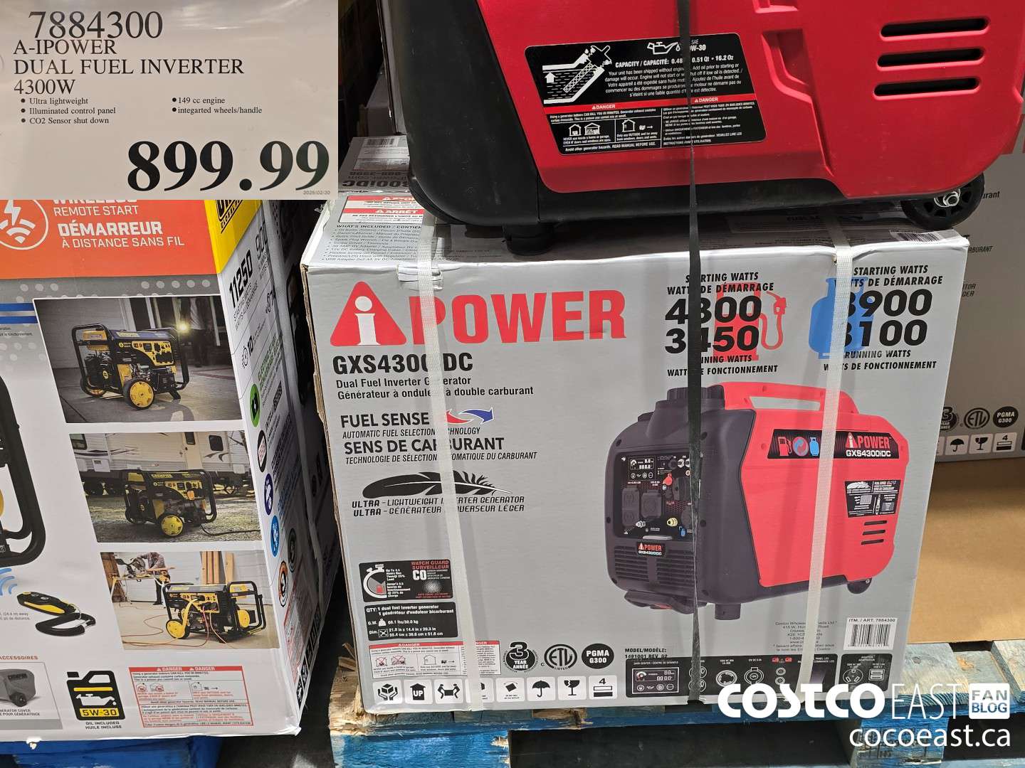 7884300 A-IPOWER DUAL FUEL INVERTER 4300W $899.99