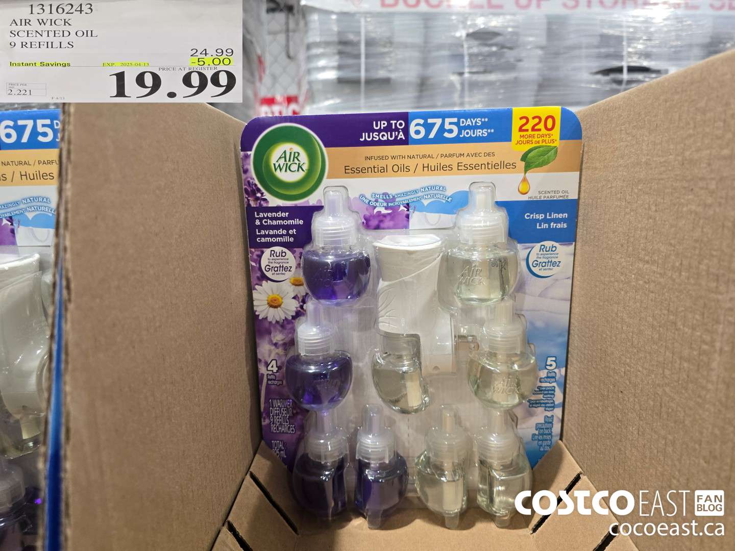 1316243 AIR WICK SCENTED OIL 9 REFILLS ($5.00 INSTANT SAVINGS EXPIRES ON 2025-04-13) $19.99