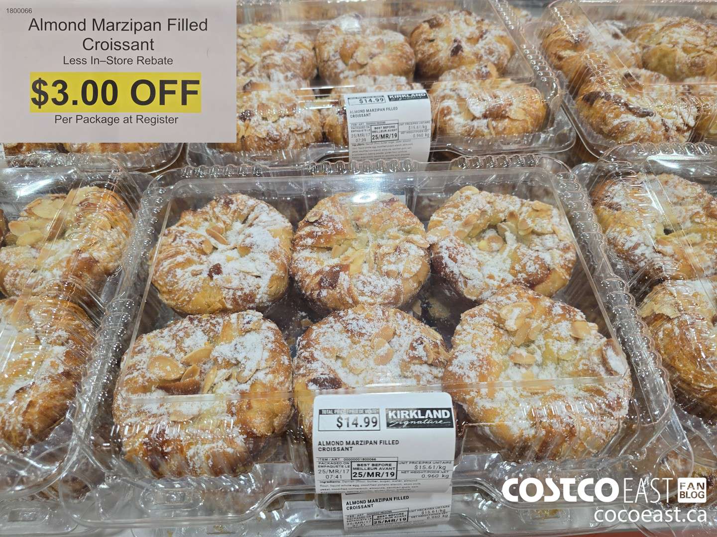 1800066 ALMOND MARZIPAN FILLED CROISSANT ($3.00 INSTANT SAVINGS)