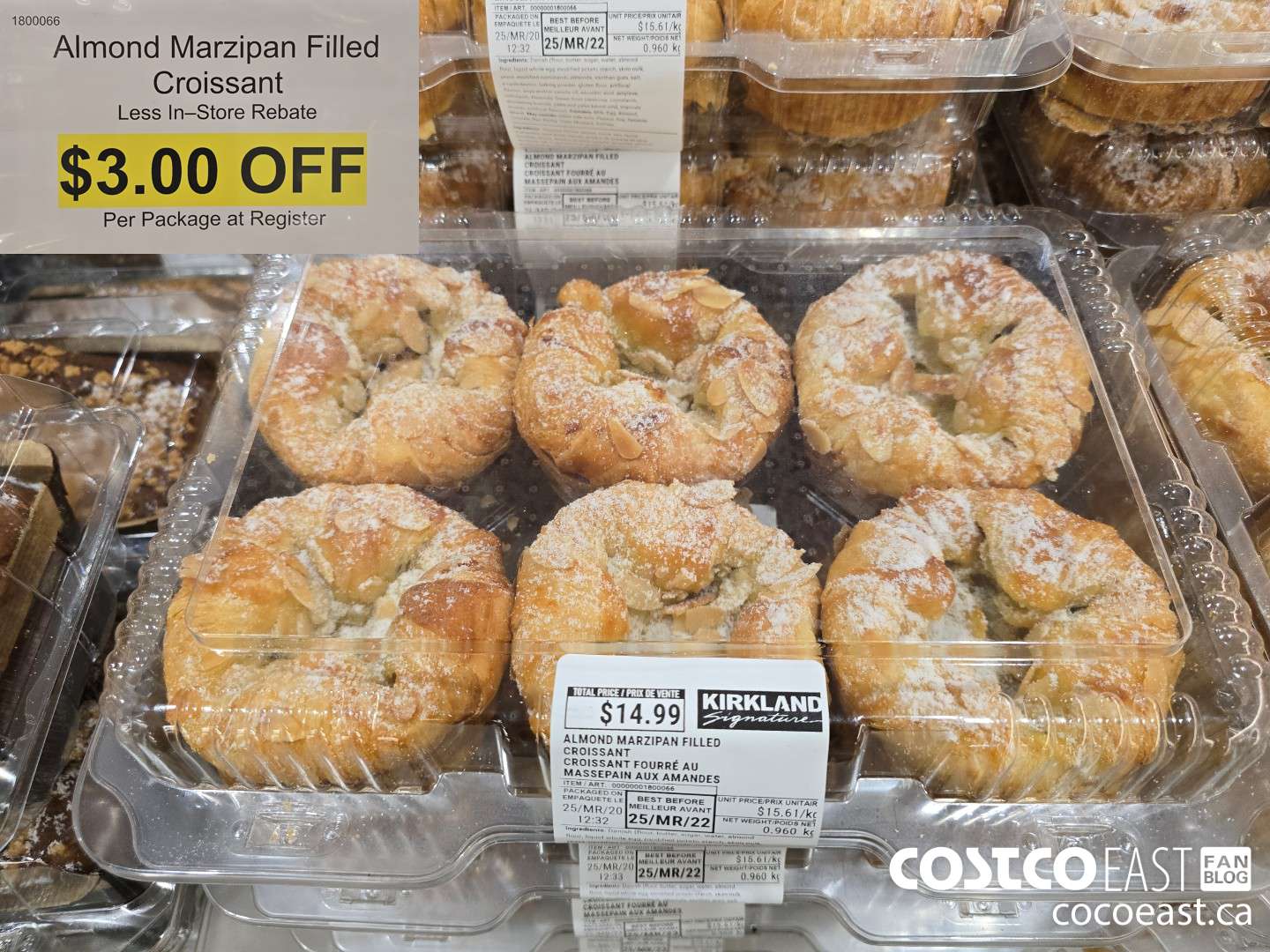 1800066 ALMOND MARZIPAN FILLED CROISSANT ($3.00 INSTANT SAVINGS)