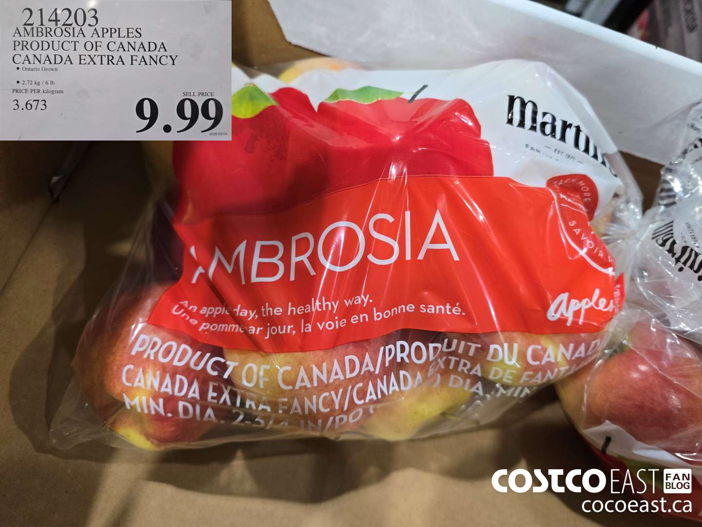 214203 AMBROSIA APPLES PRODUCT OF CANADA CANADA FANCY $9.99