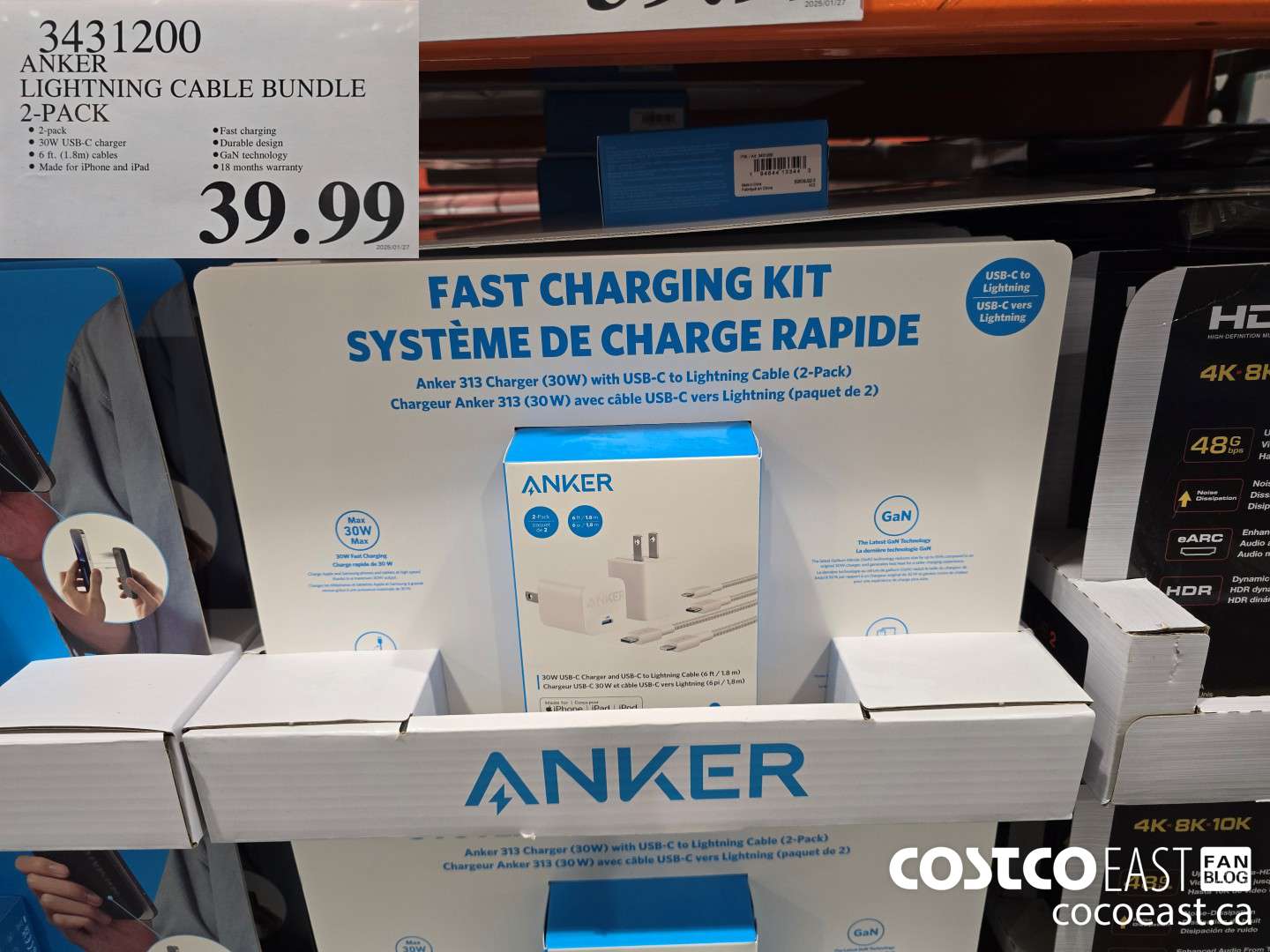 3431200 ANKER LIGHTNING CABLE BUNDLE 2-PACK $39.99