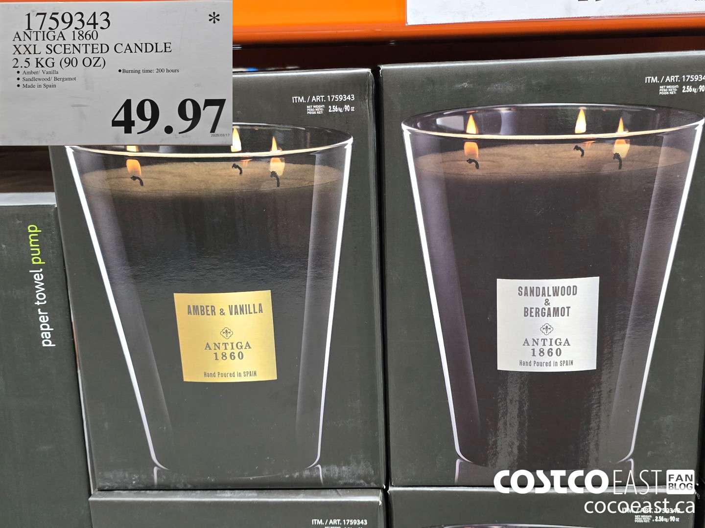 1759343 ANTIGA 1860 XXL SCENTED CANDLE 2.5.KG (90 OZ) $49.97