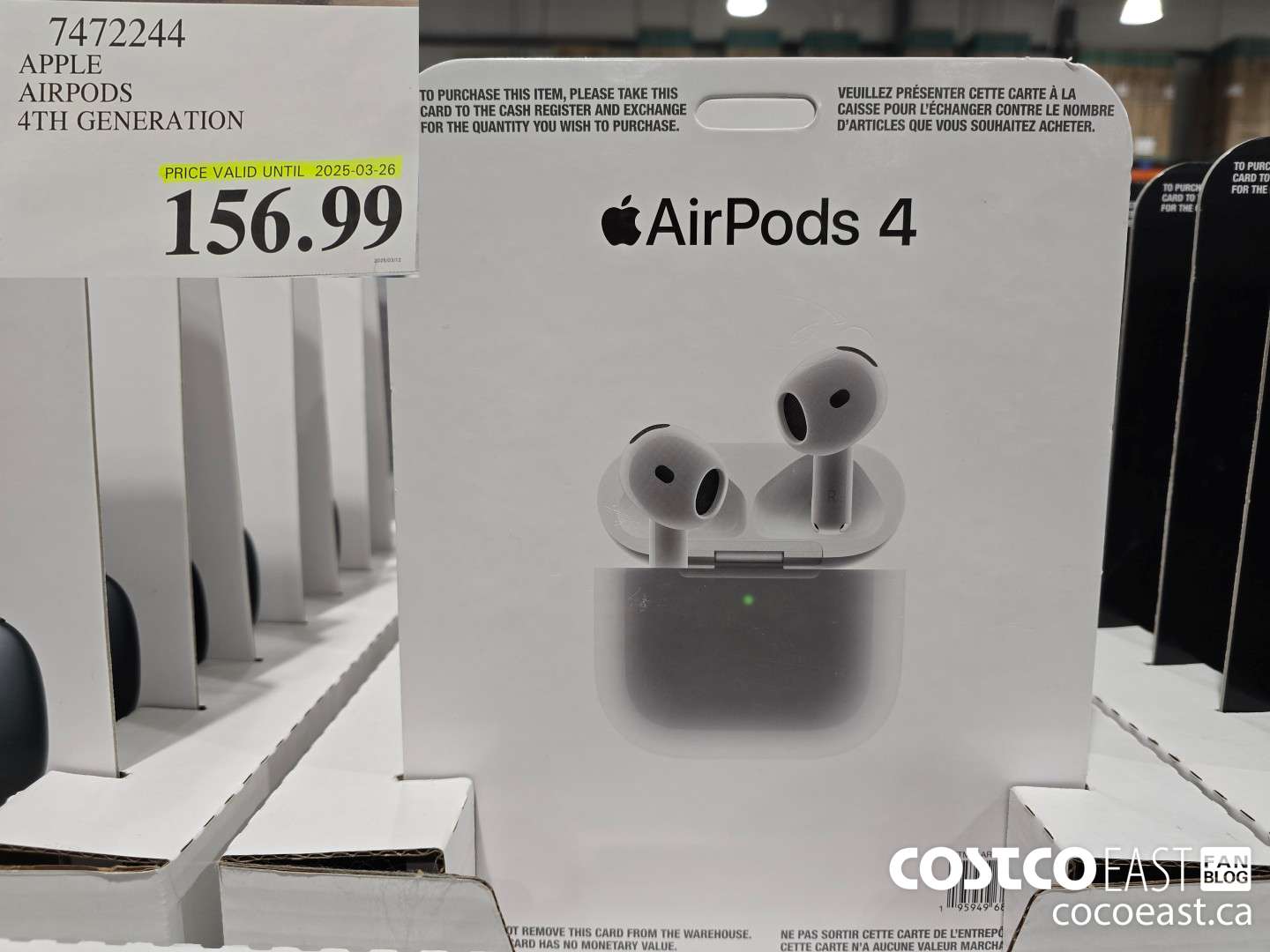 7472244 APPLE AIRPODS 4TH GENERATION $156.99