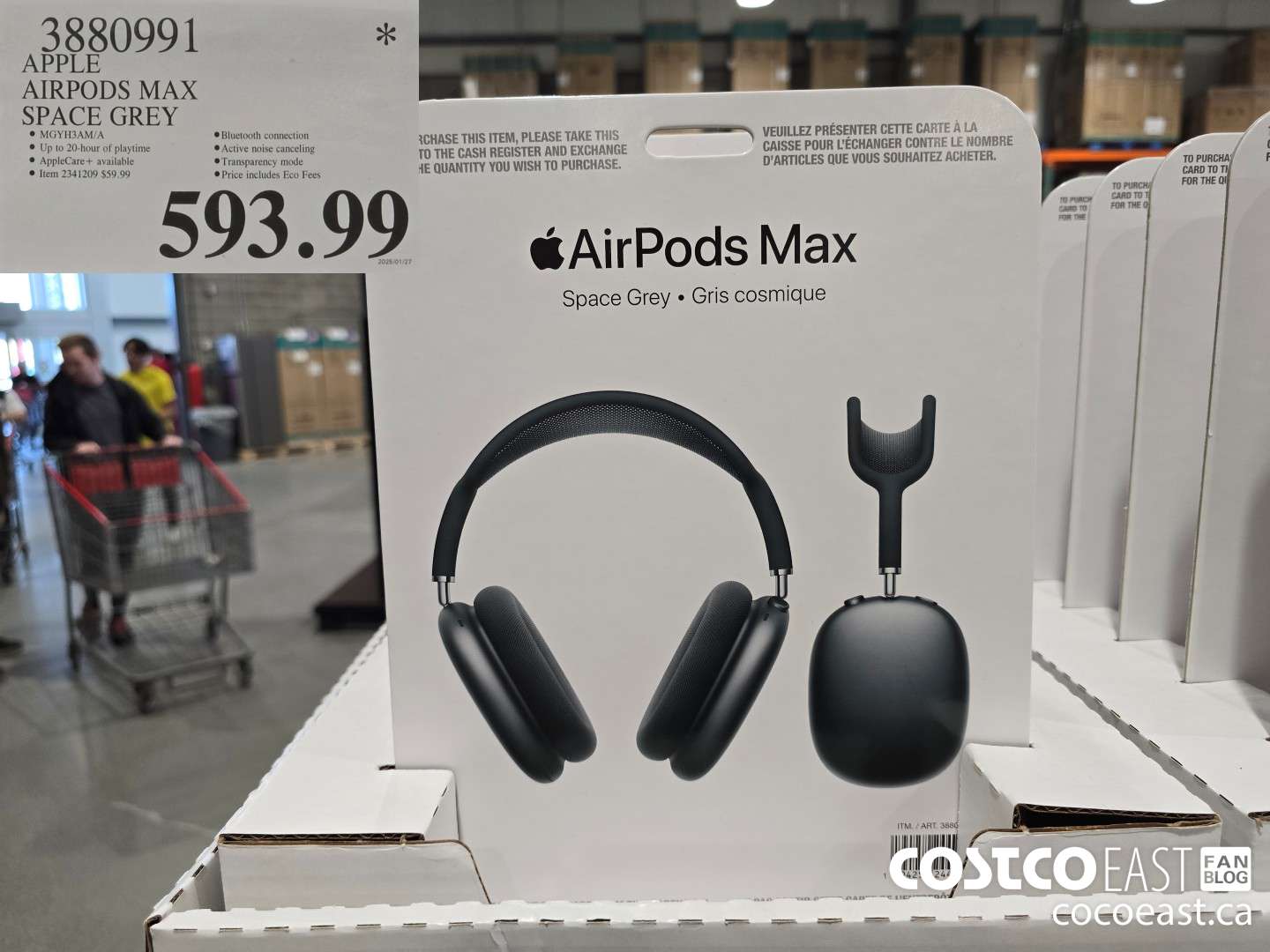 3880991 APPLE AIRPODS MAX SPACE GREY $593.99