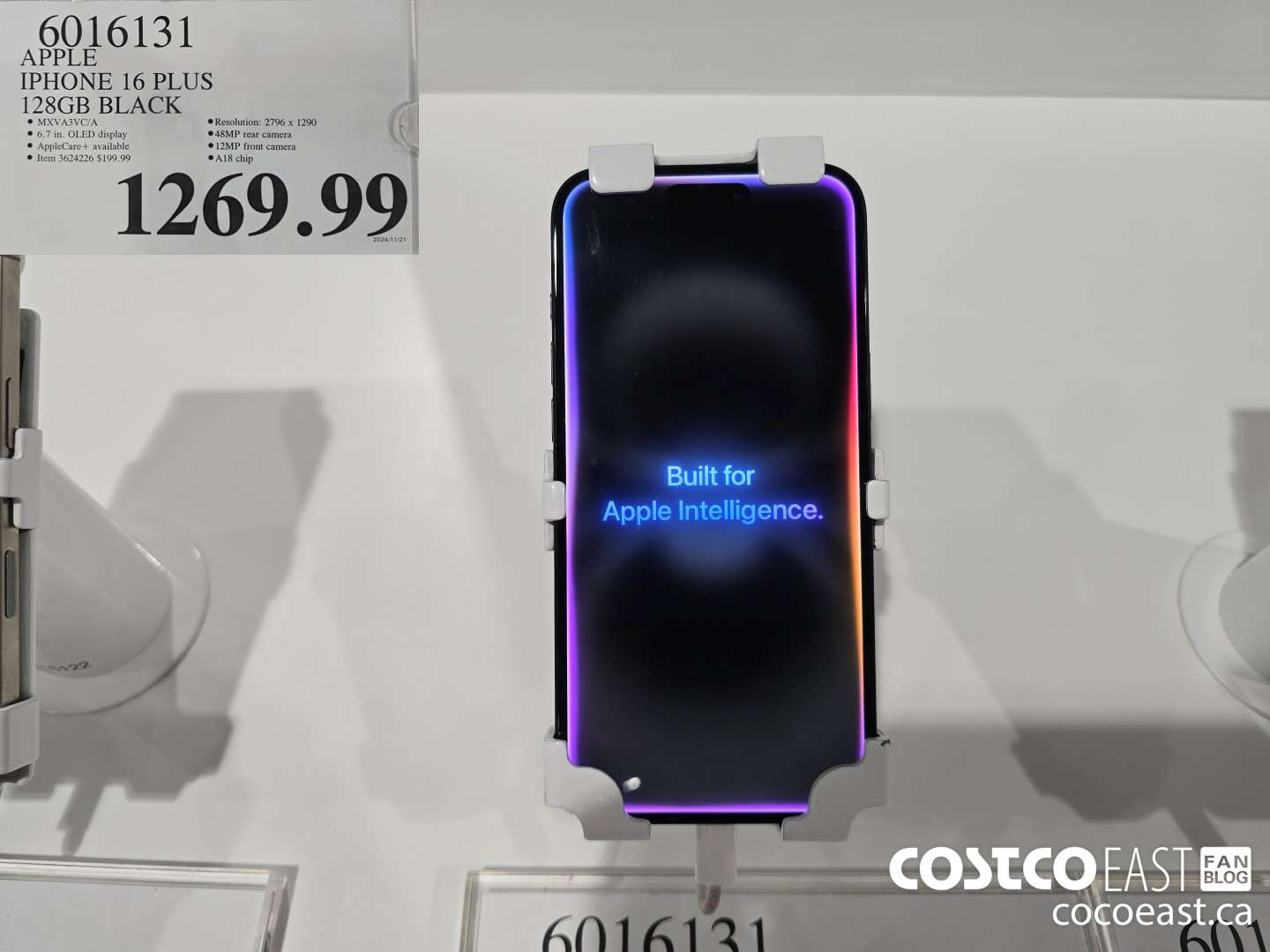 6016131 APPLE IPHONE 16 PLUS 128GB BLACK $1269.99