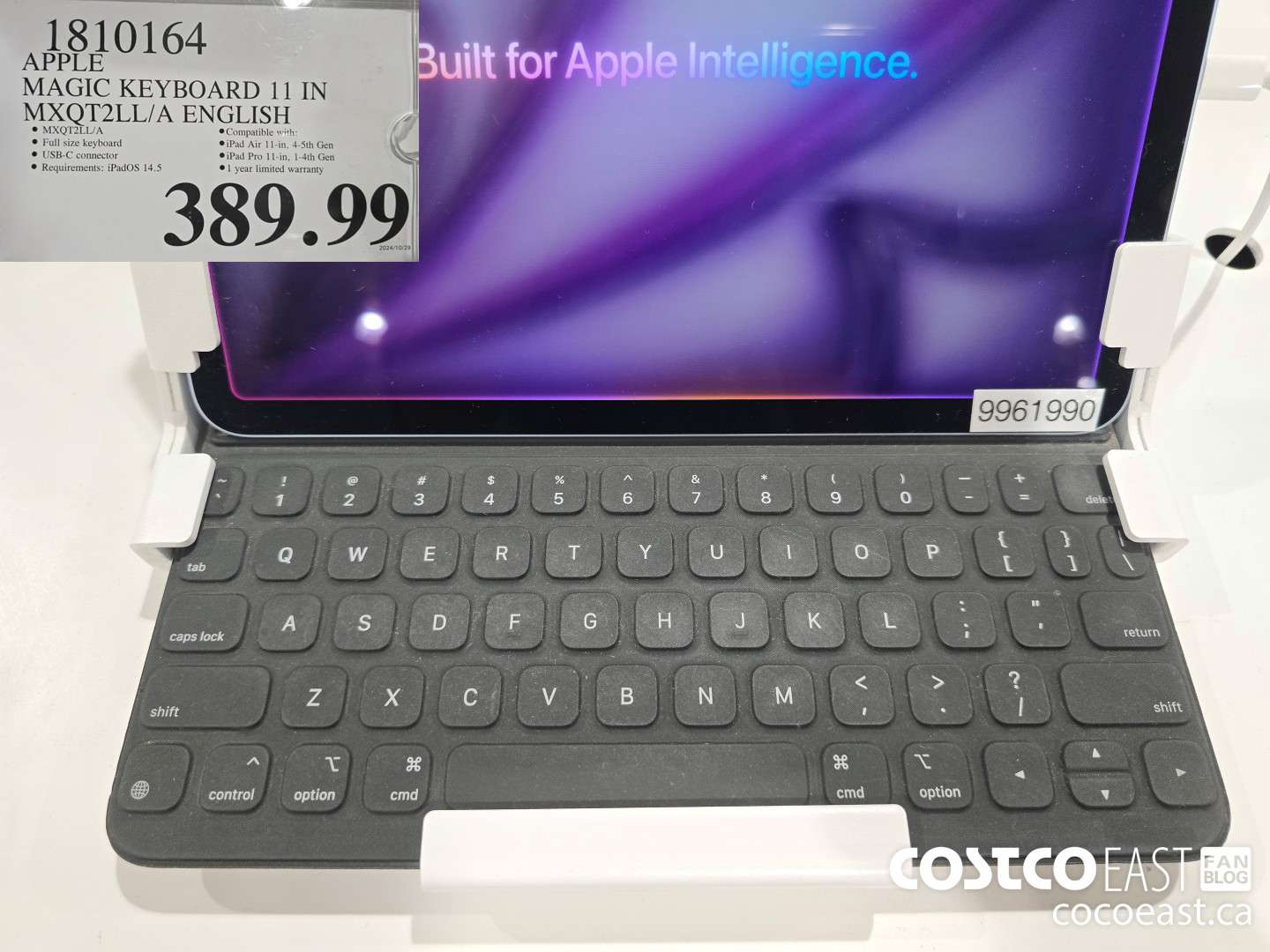 1810164 APPLE MAGIC KEYBOARD 11 IN MXQT2LL/A ENGLISH $389.99