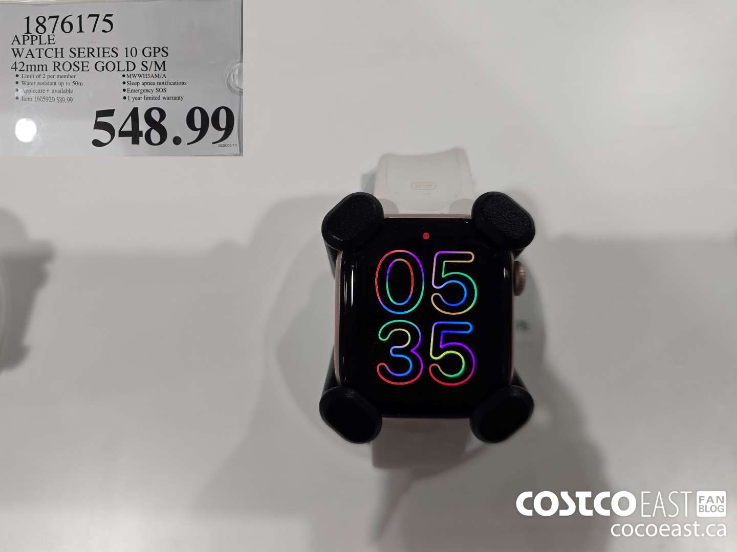 1876175 APPLE WATCH SERIES 10 GPS 42mm ROSE GOLD S/M $548.99