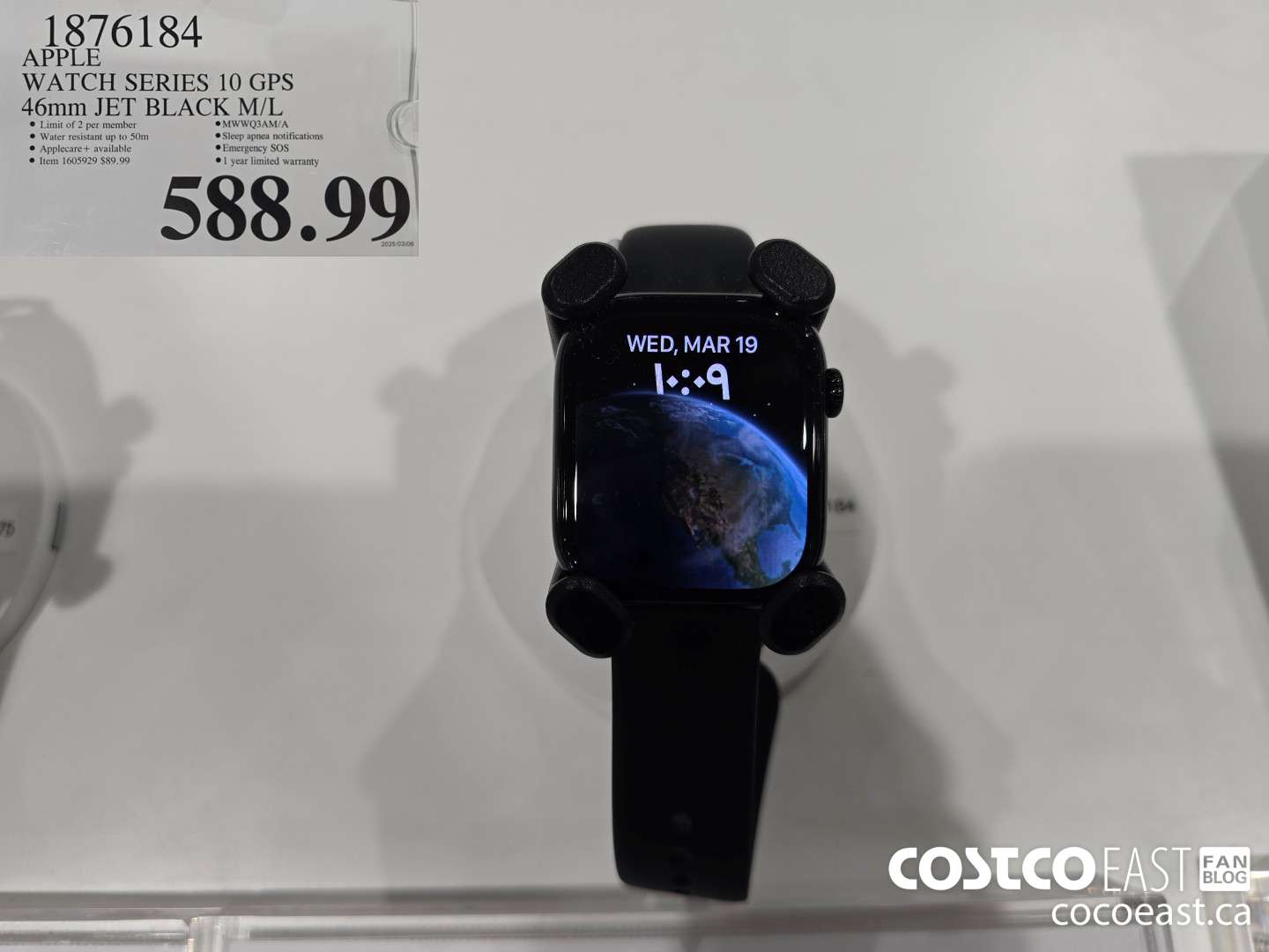 1876184 APPLE WATCH SERIES 10 GPS 46mm JET BLACK M/L $588.99